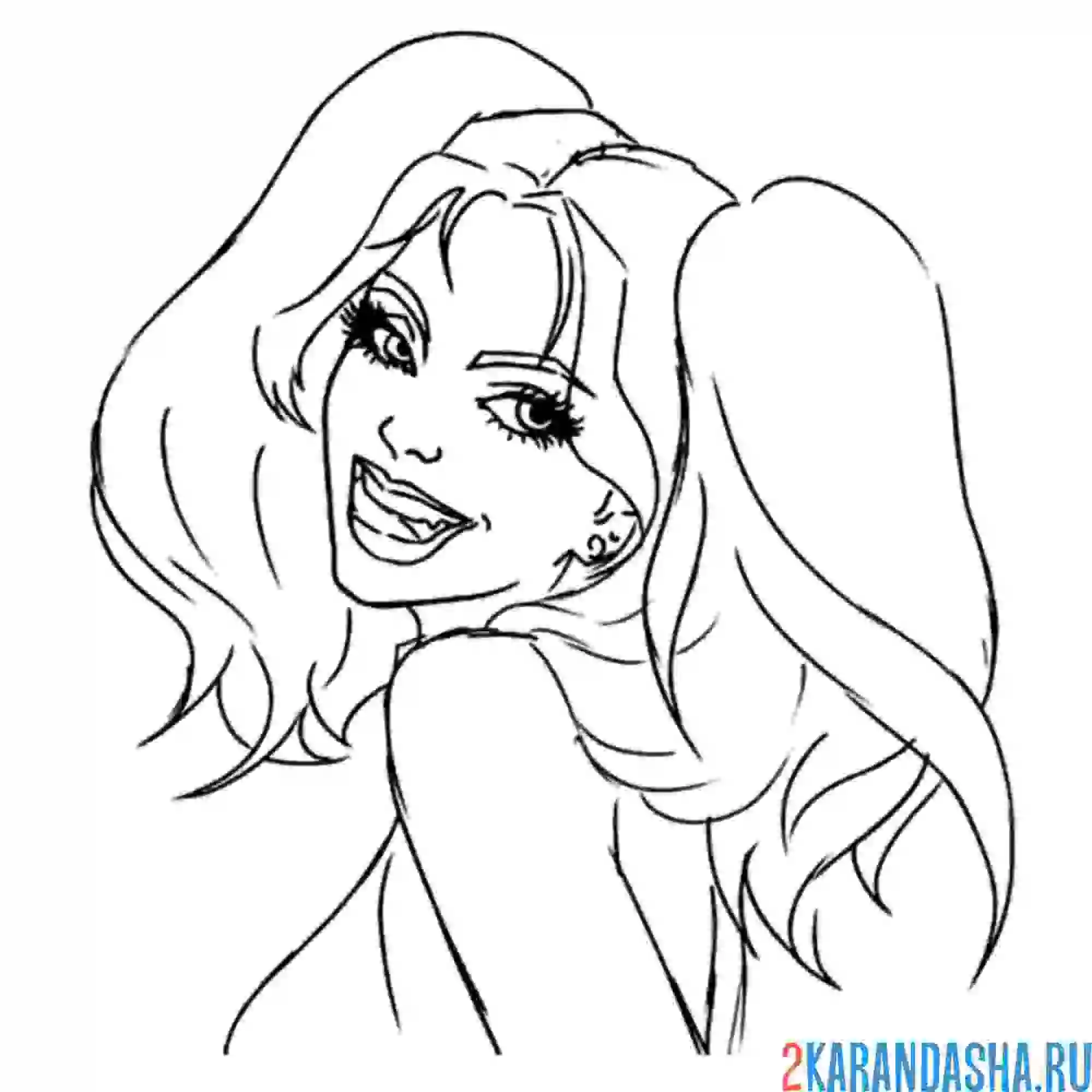 Раскраска харли квинн улыбается