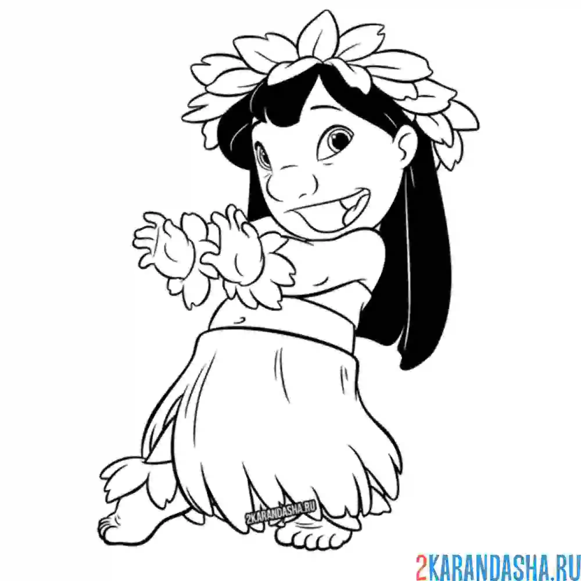 Раскраска лило танцует