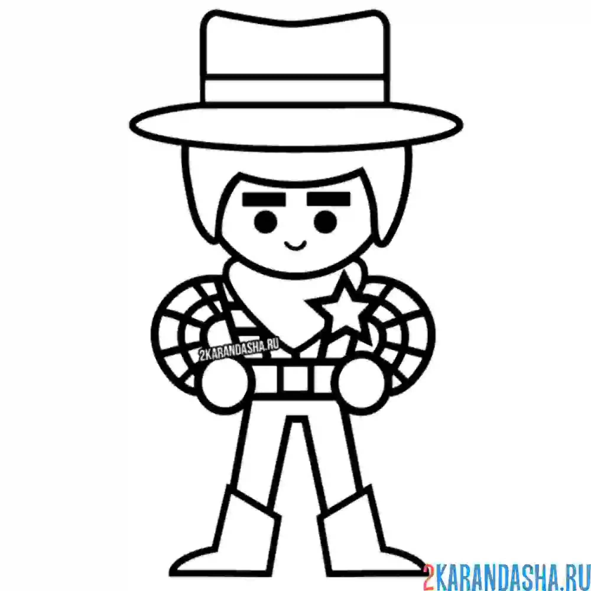 Раскраска шериф полиции