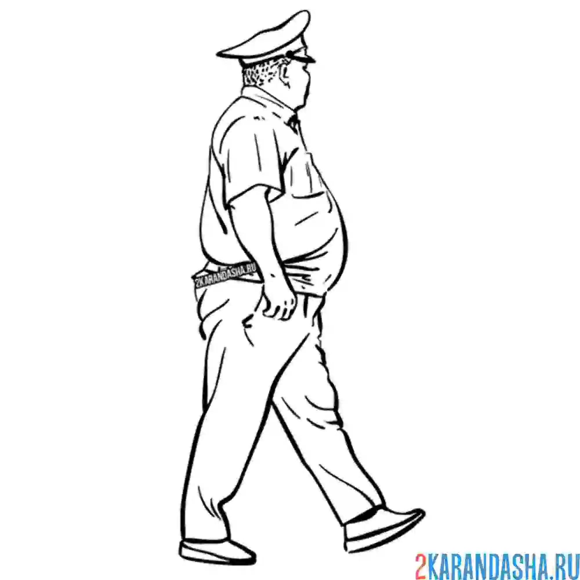 Раскраска полицейский русский