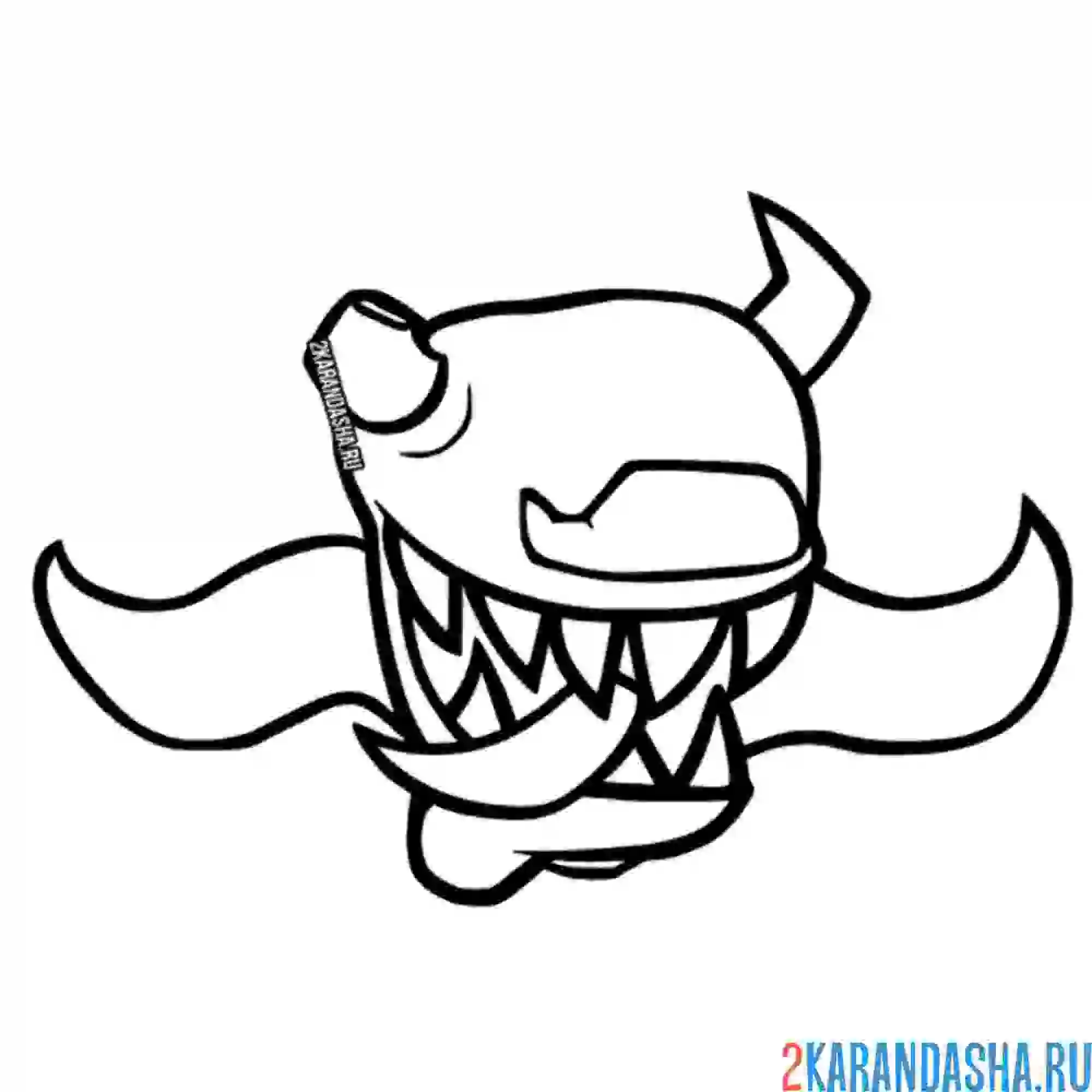 Раскраска амонг ас зеленый импостер