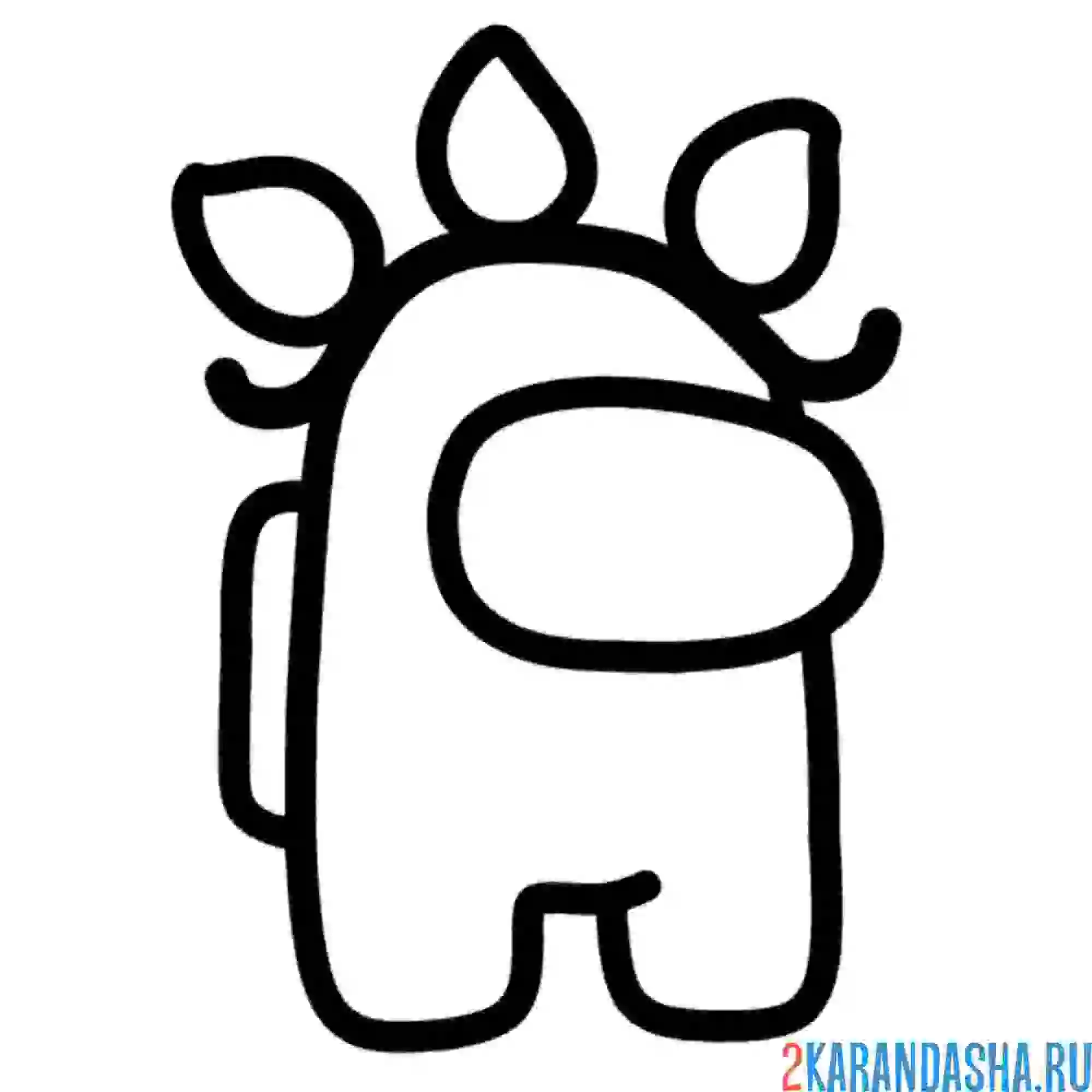 Раскраска амонг ас член экипажа с лампочками на голове