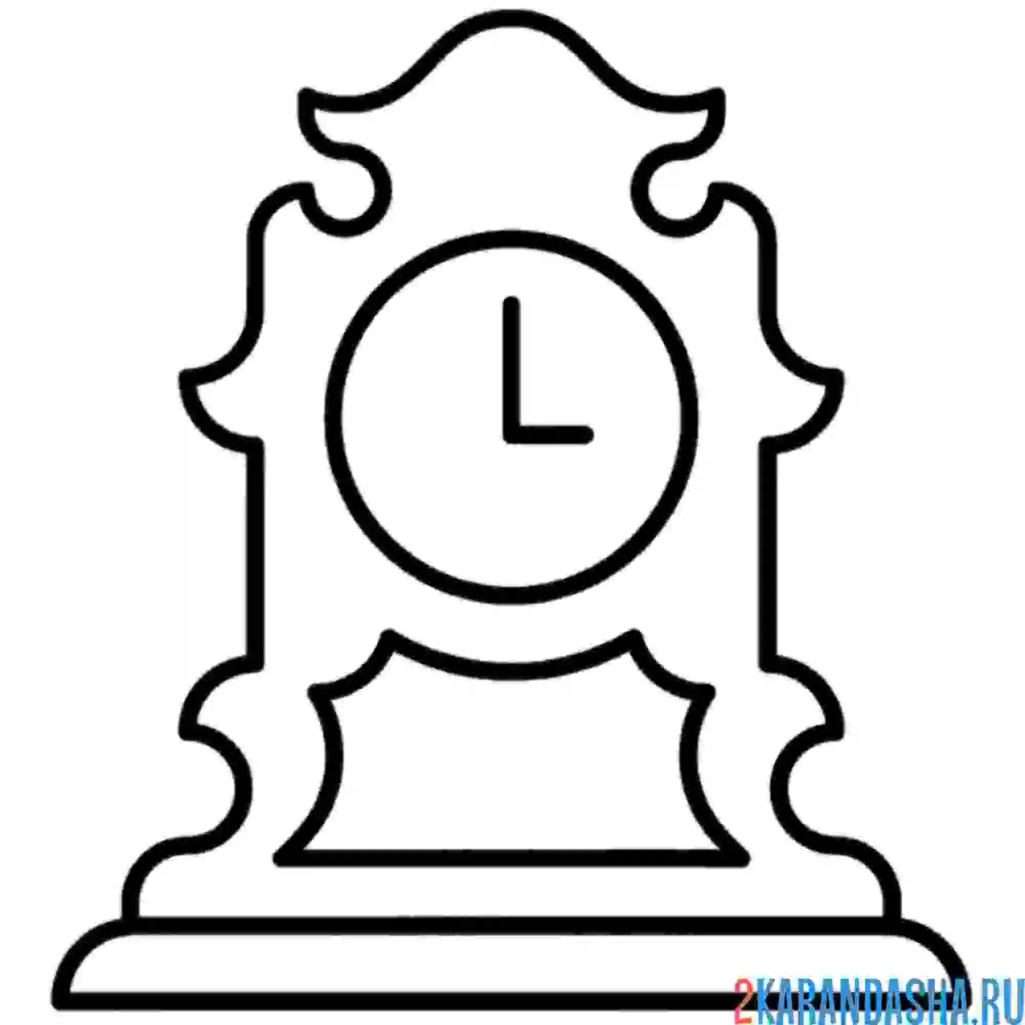 Раскраска старинные большие часы