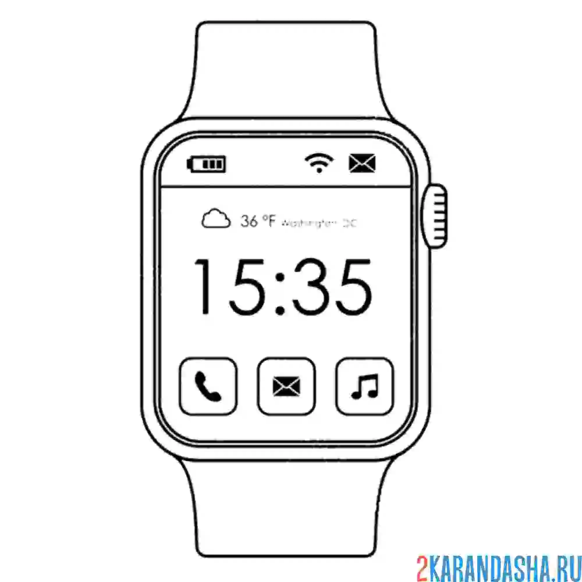 Раскраска новые смарт-часы