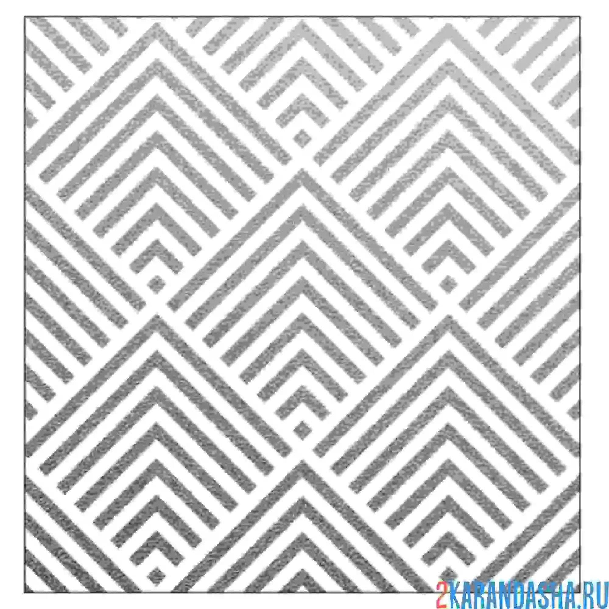 Раскраска узоры строгая геометрия