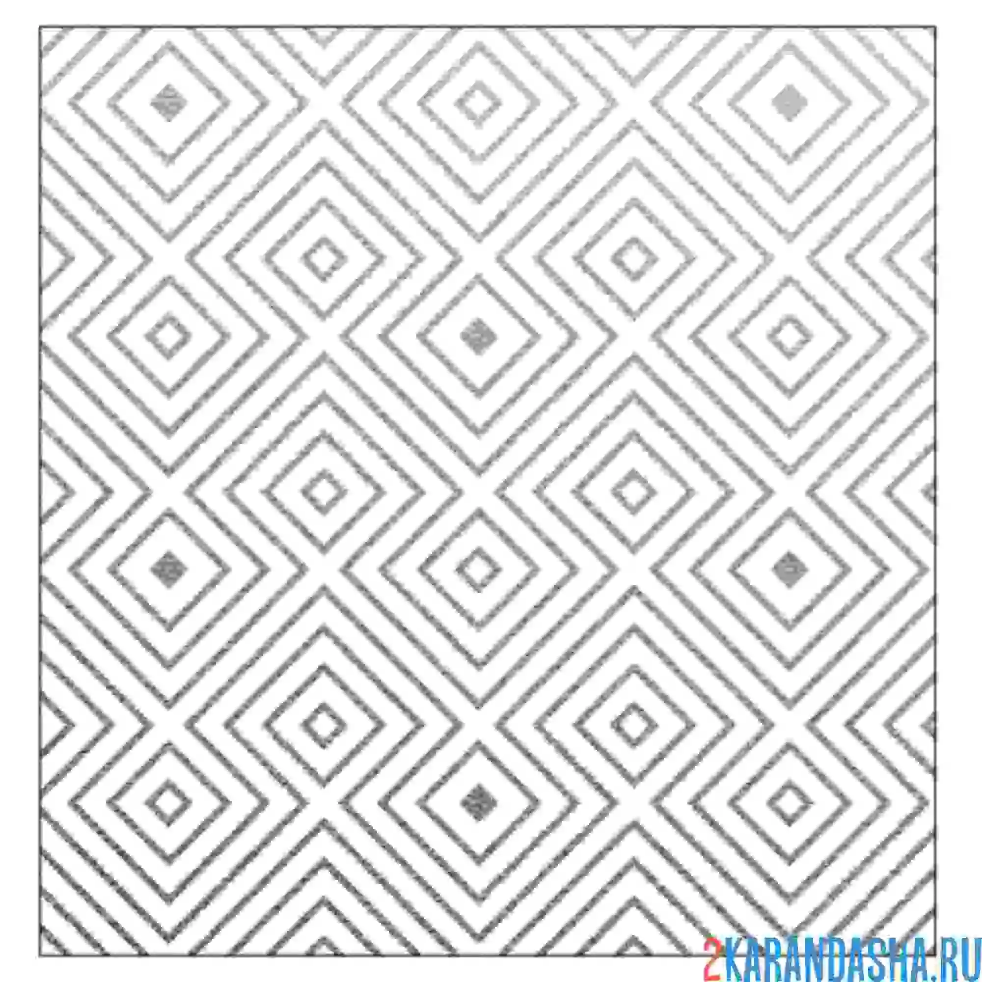 Раскраска необычный узор