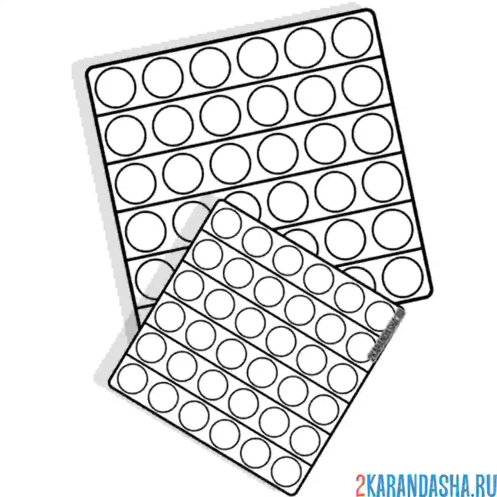 Раскраска два поп-ита