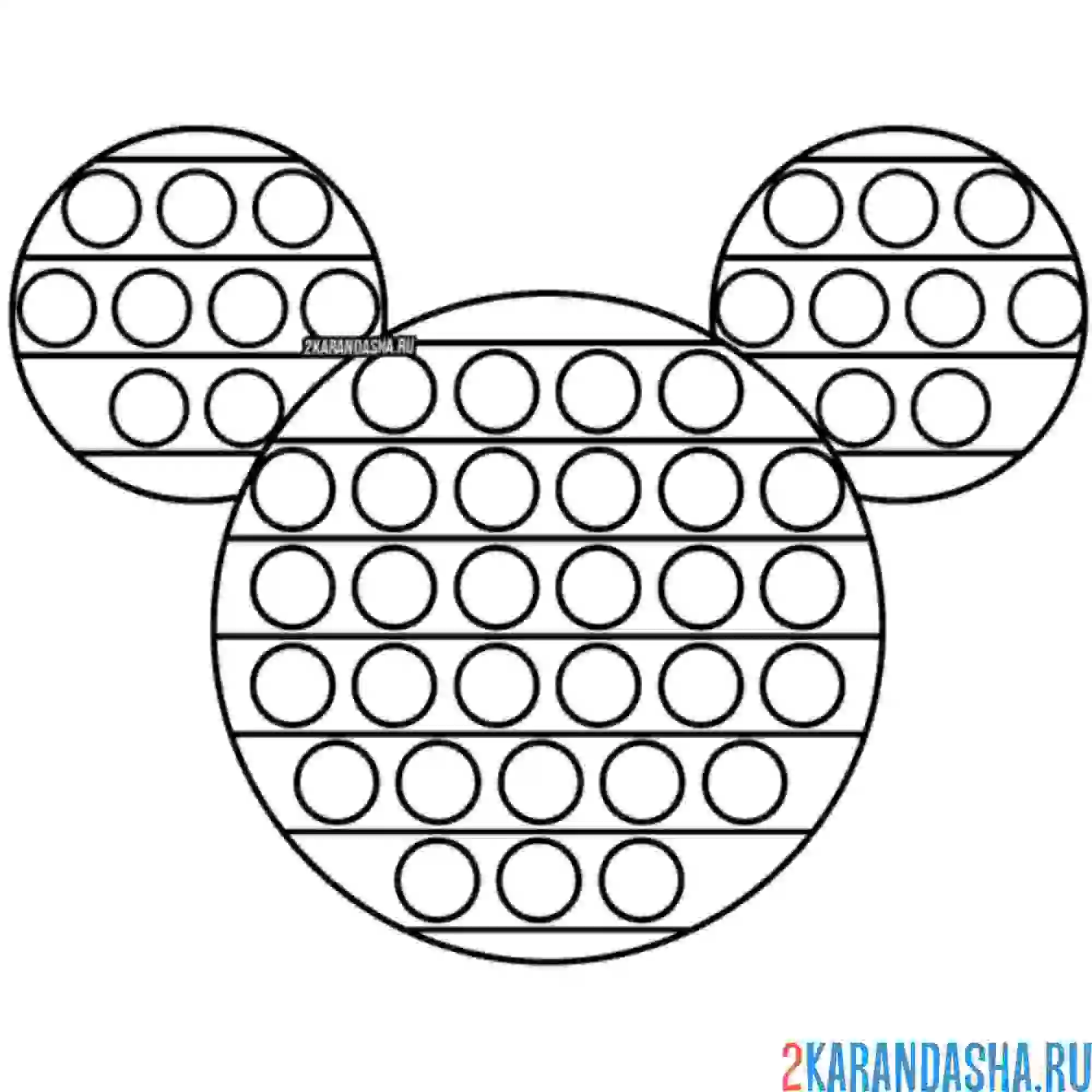 Раскраска микки маус поп-ит