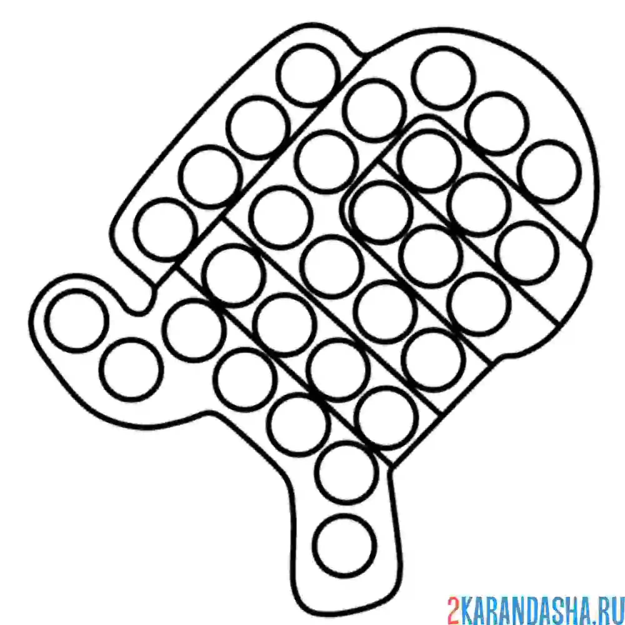 Раскраска амонг ас поп-ит