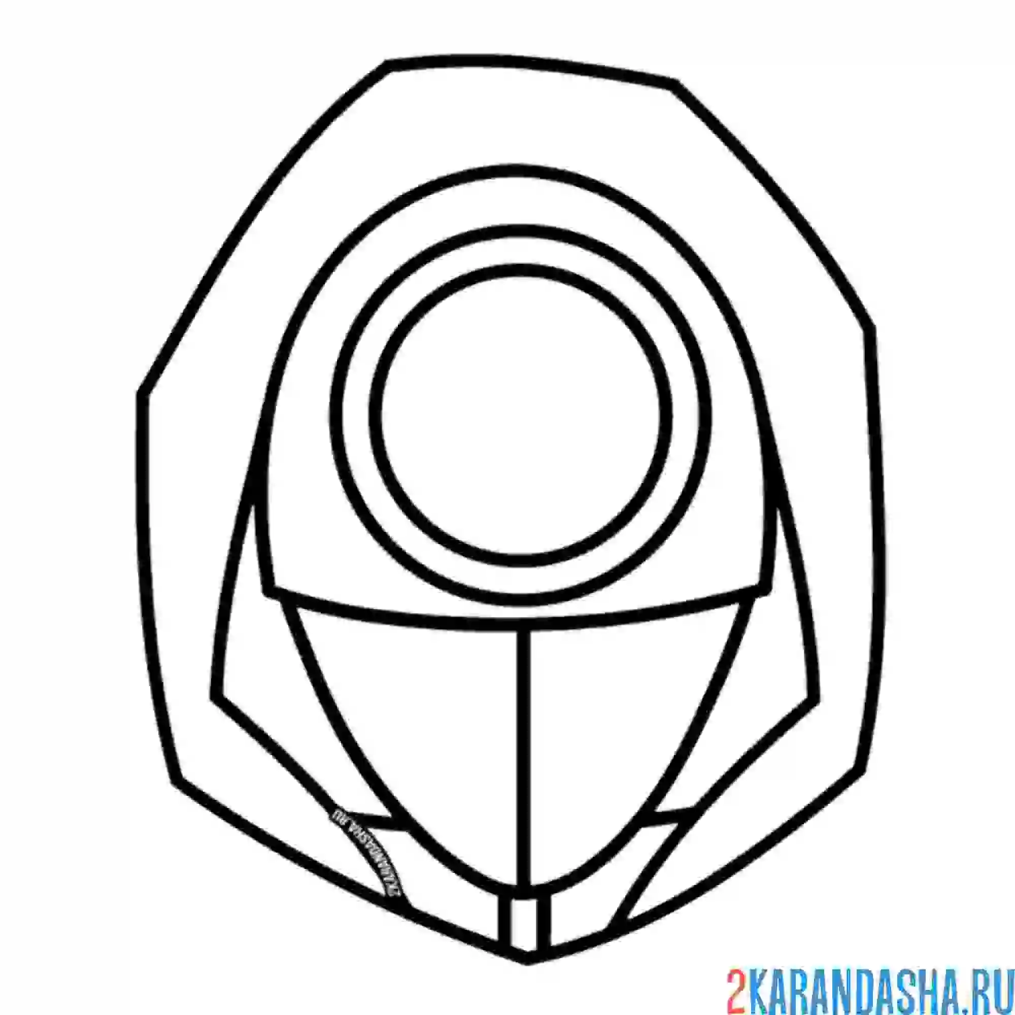 Раскраска охранник круг