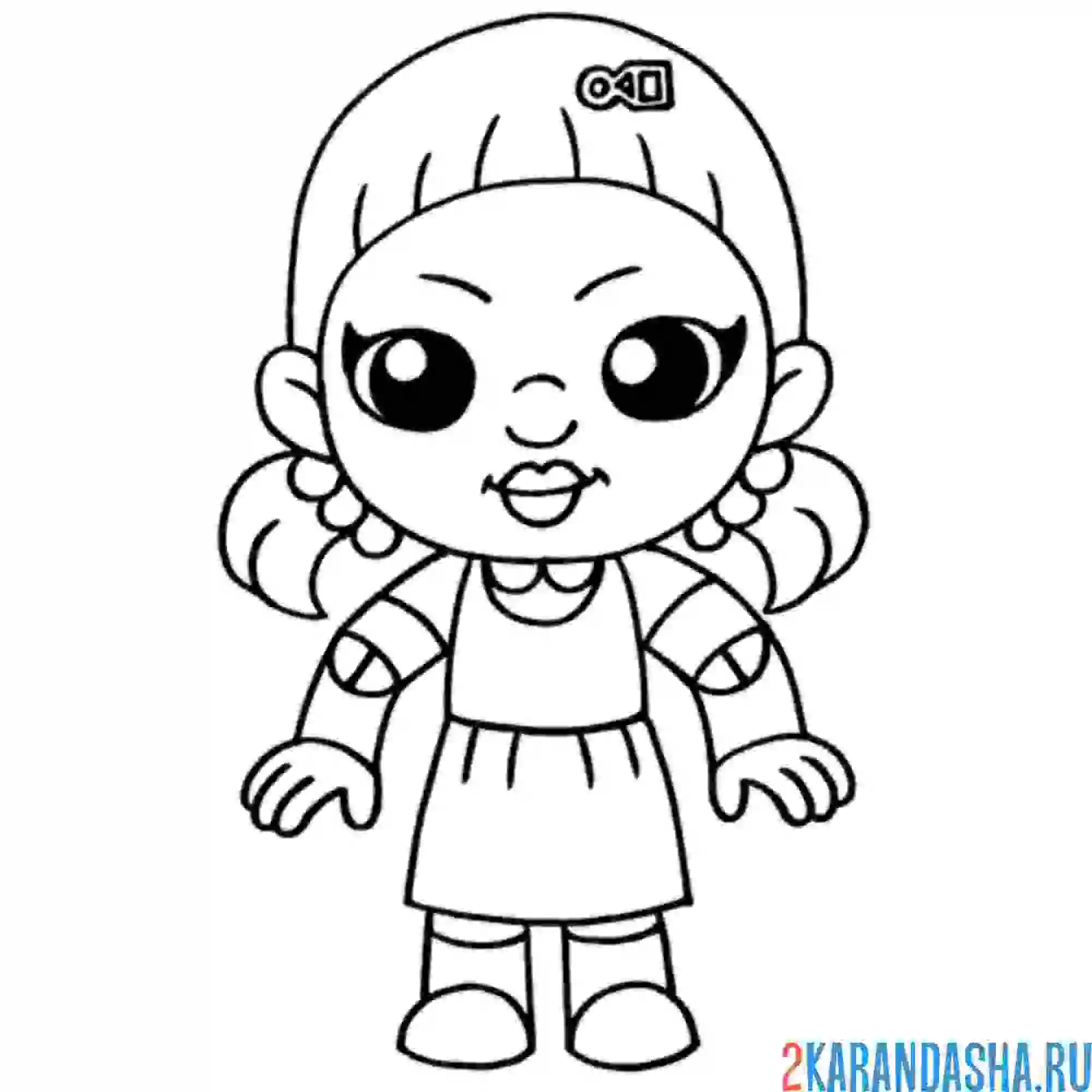Раскраска кукла первая игра