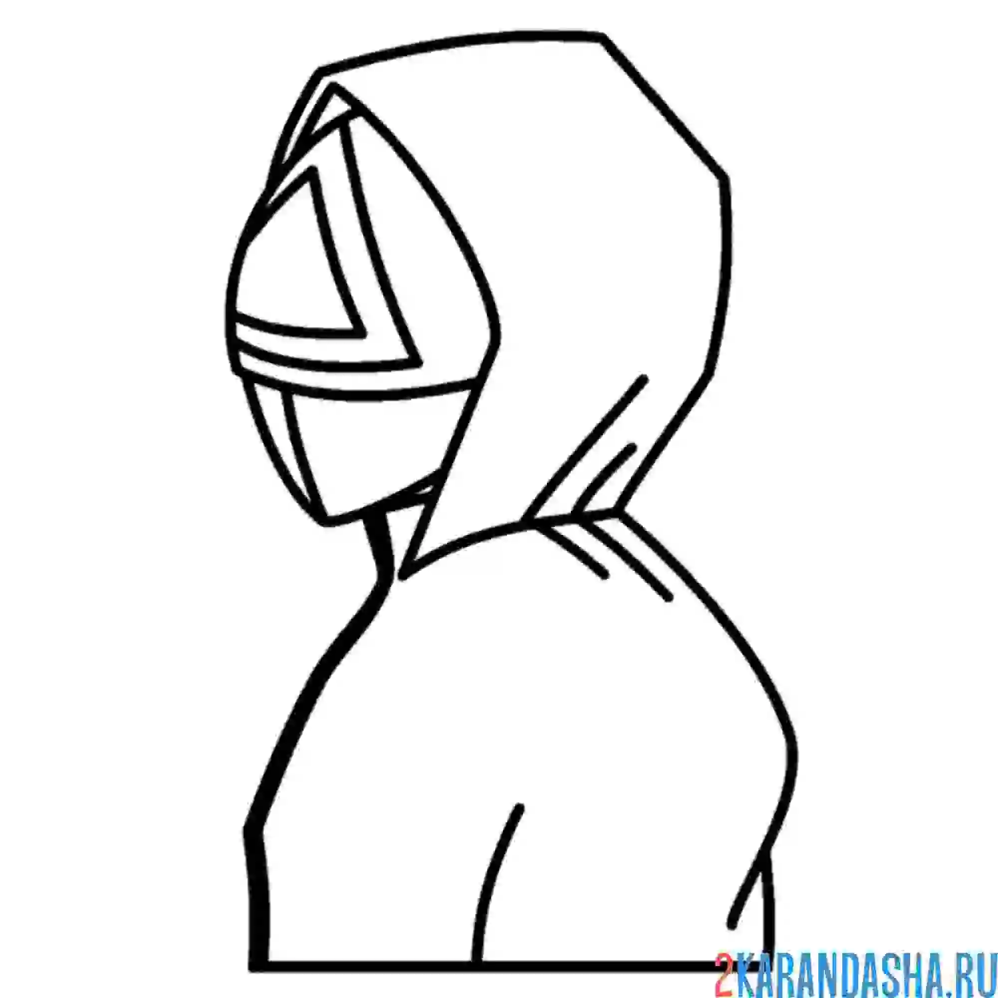 Раскраска молодой охранник игры в кальмара