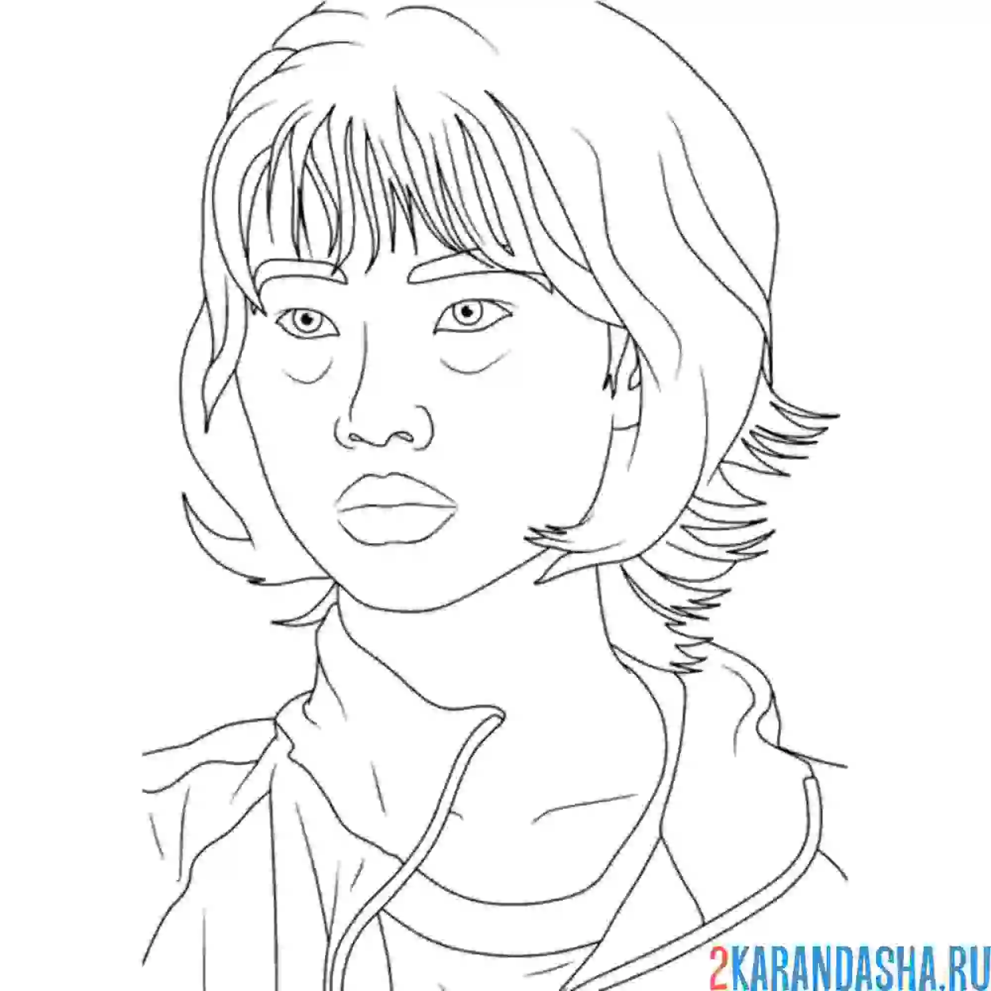 Раскраска игрок 067 игра в кальмара