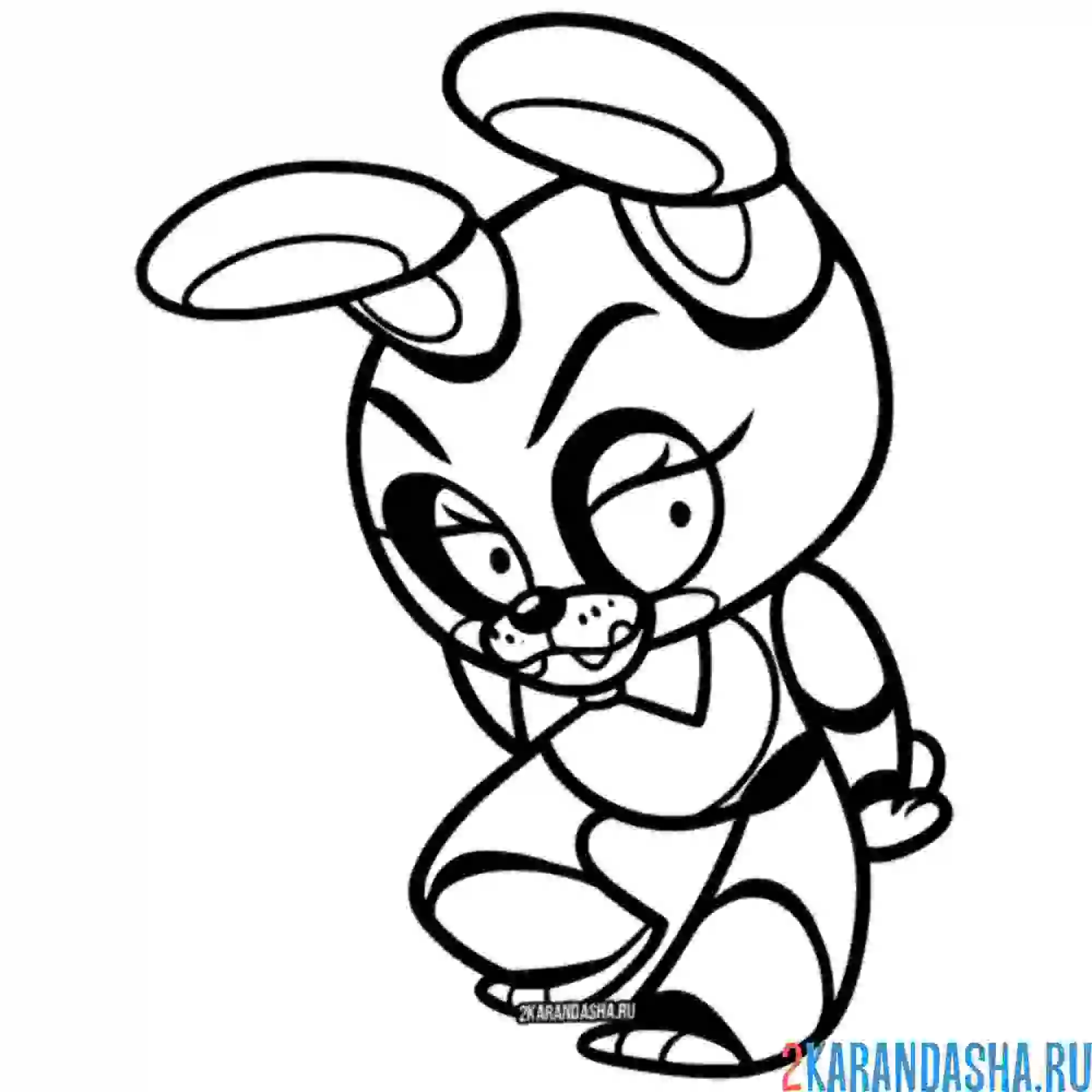 Раскраска бонни игрушка