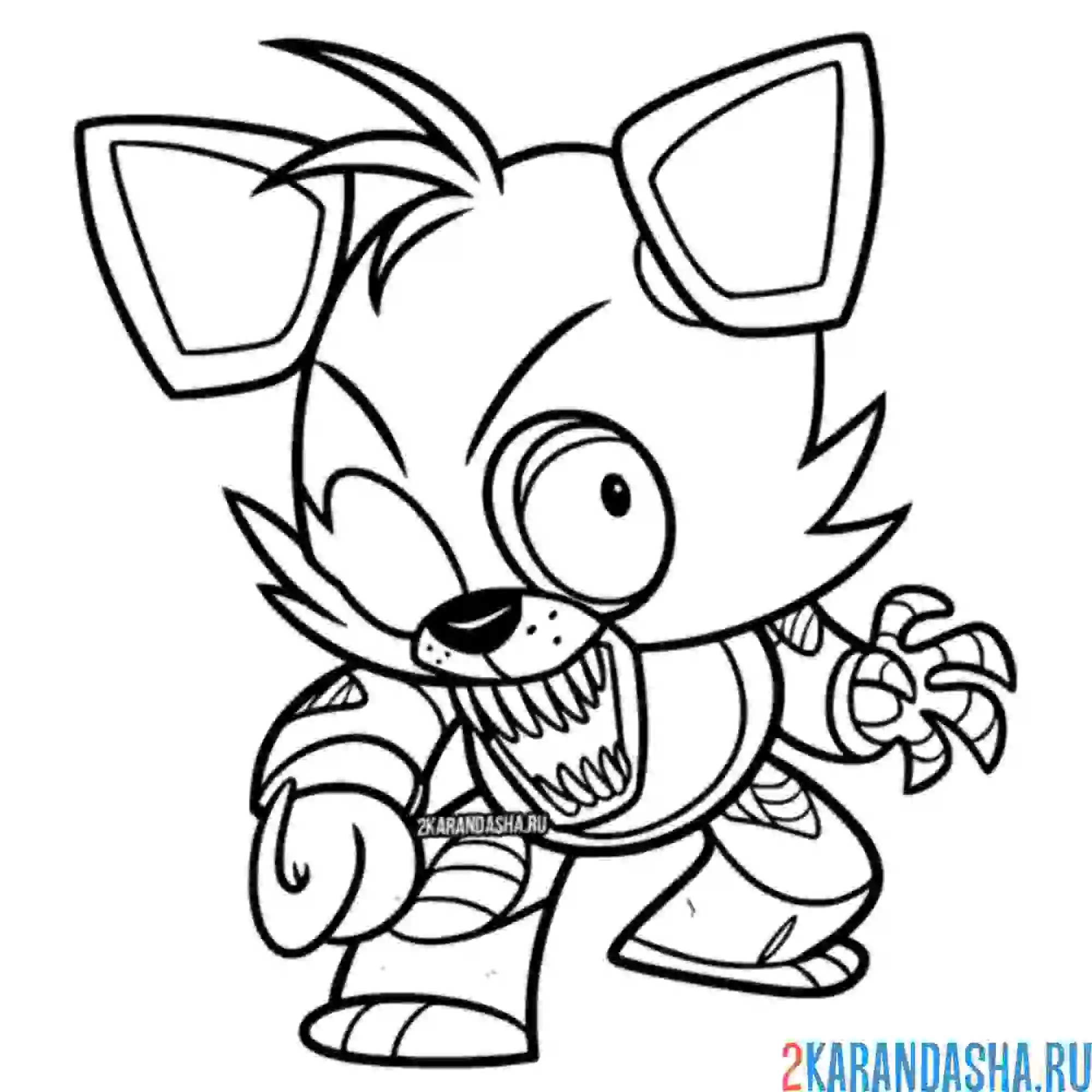 Раскраска фокси игрушка