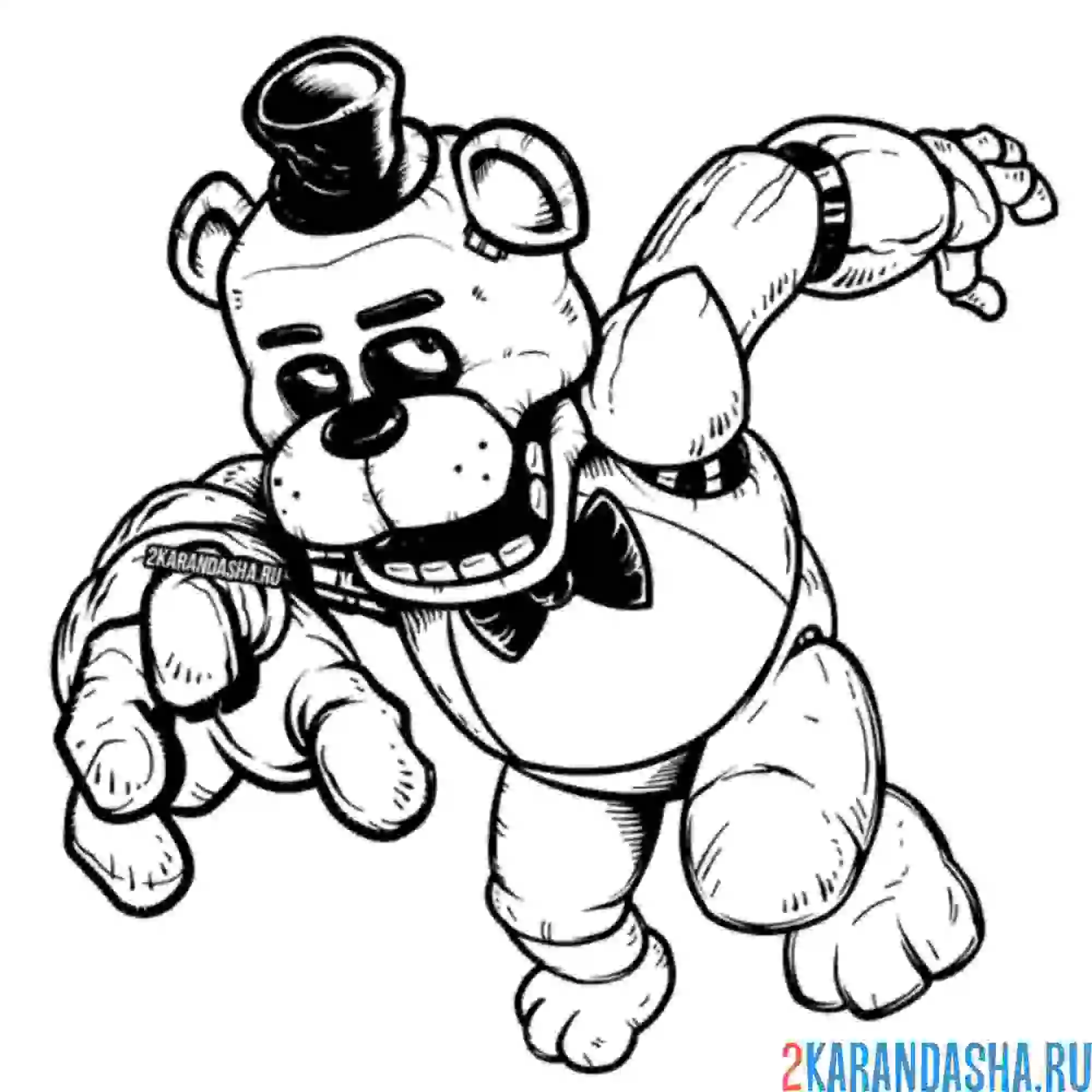 Раскраска фредди