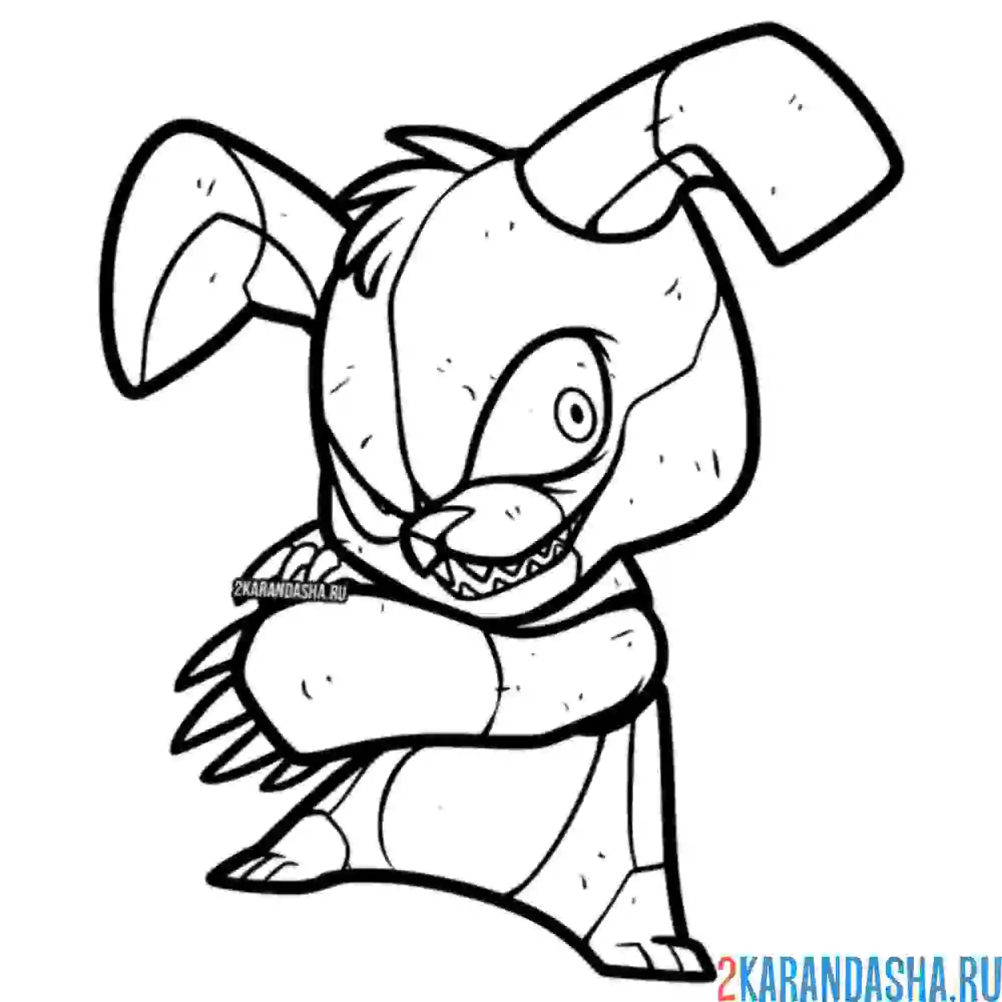 Раскраска бонни плюшевый