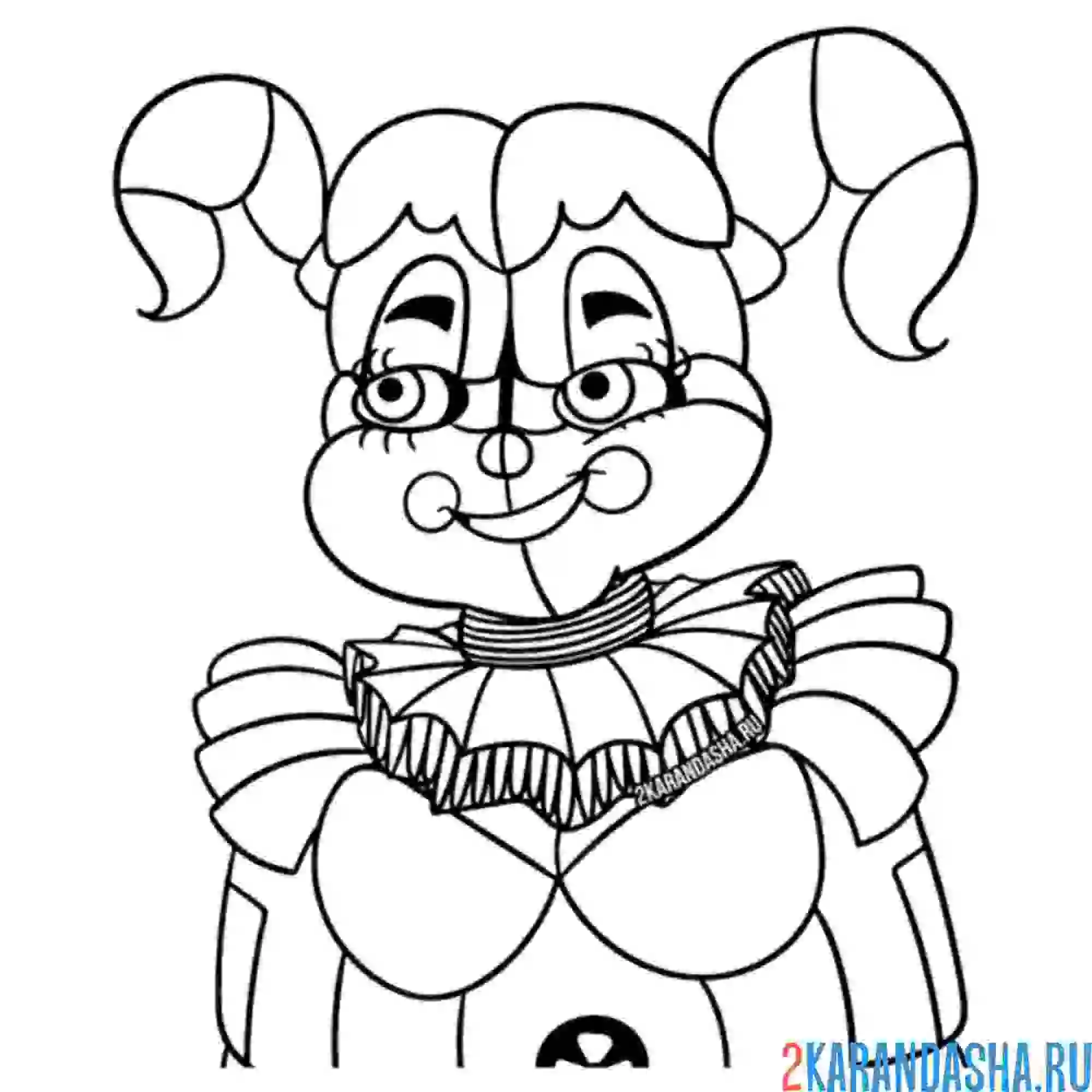 Раскраска аниматроник бейби