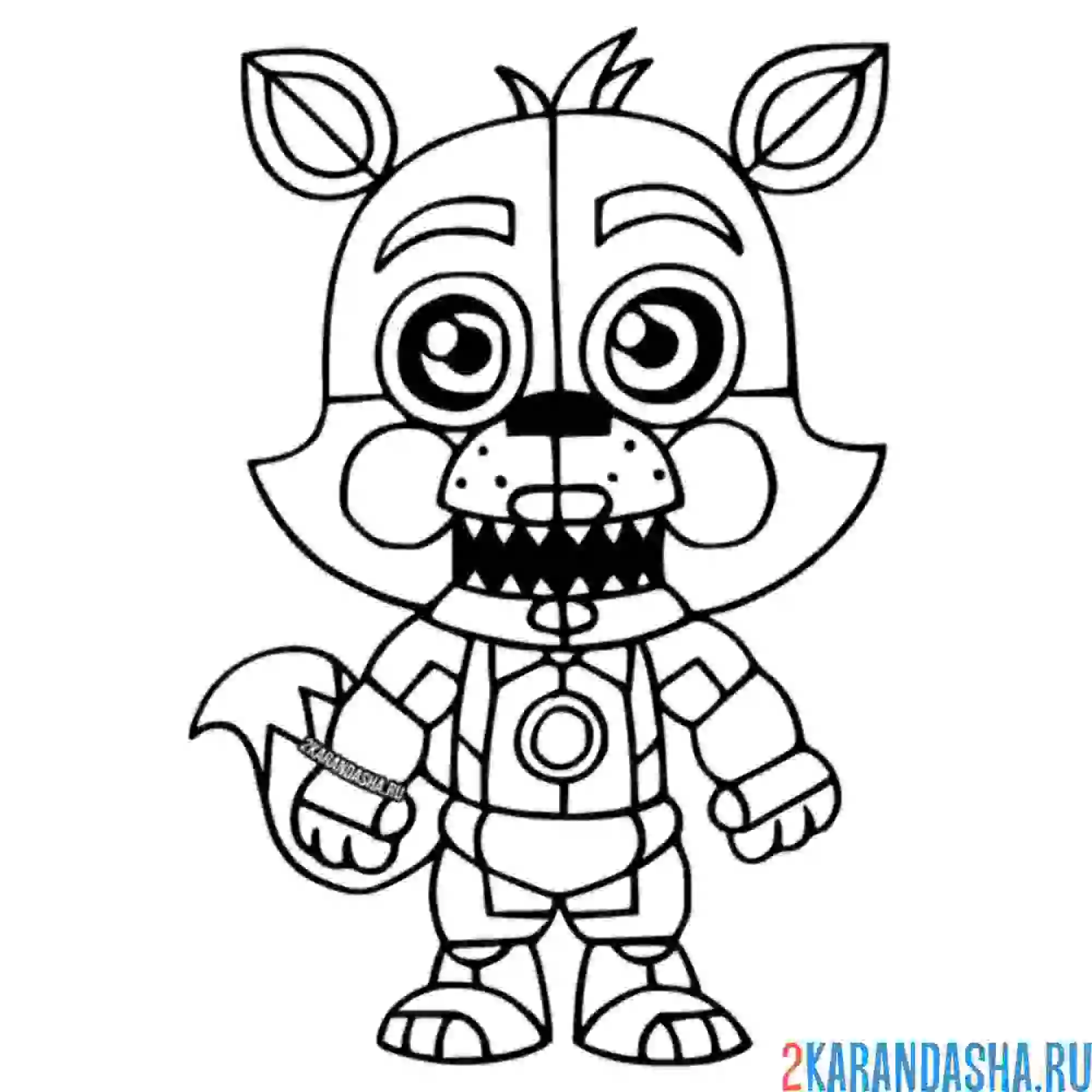 Раскраска аниматроник фокси железный