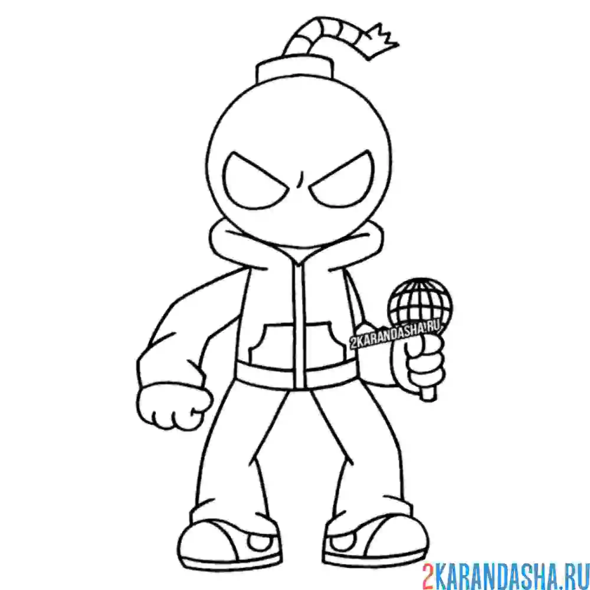 Раскраска friday night funkin бомба босс