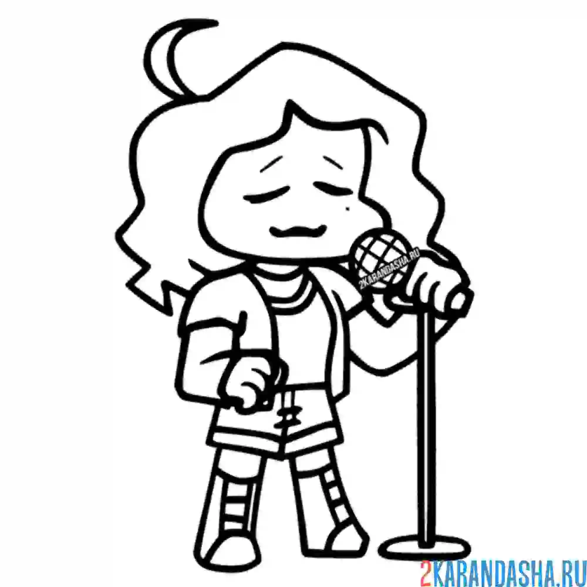 Раскраска friday night funkin воскресенье