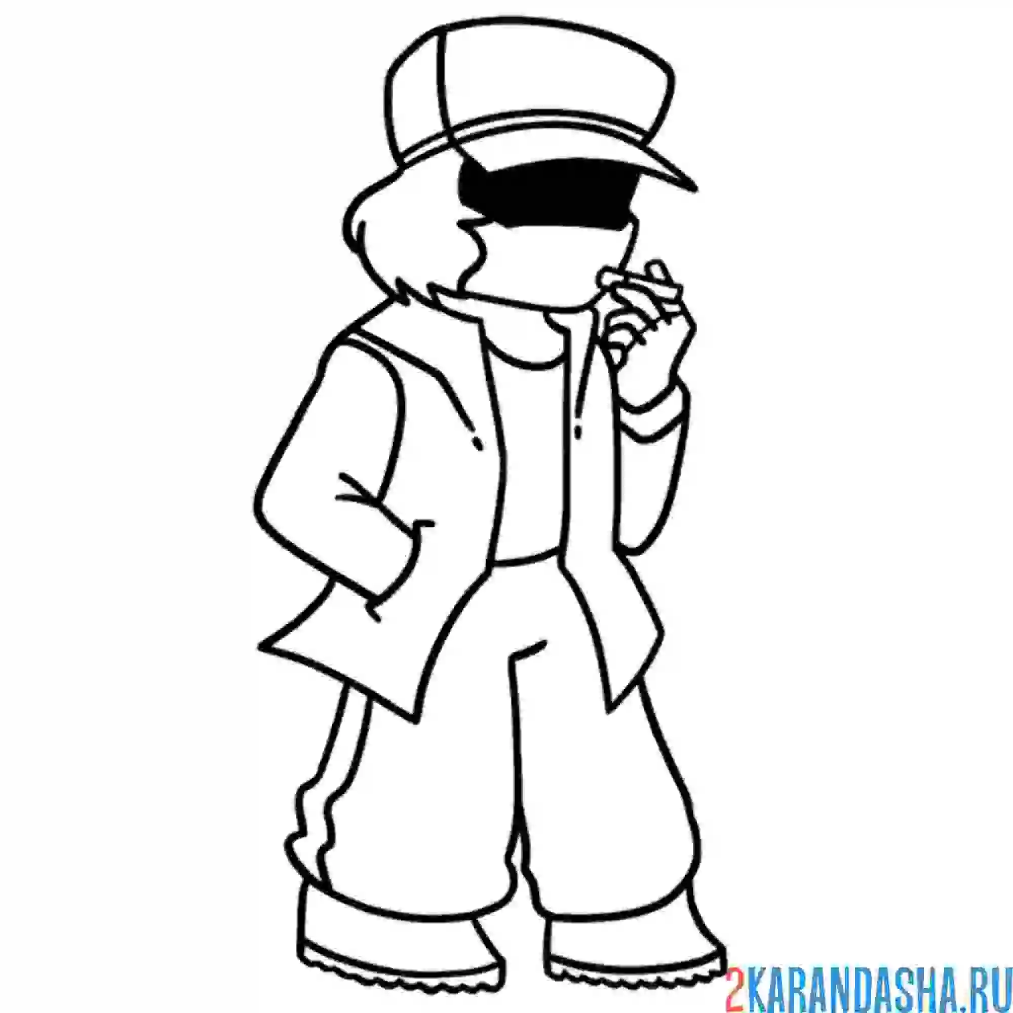 Раскраска гарселло friday night funkin