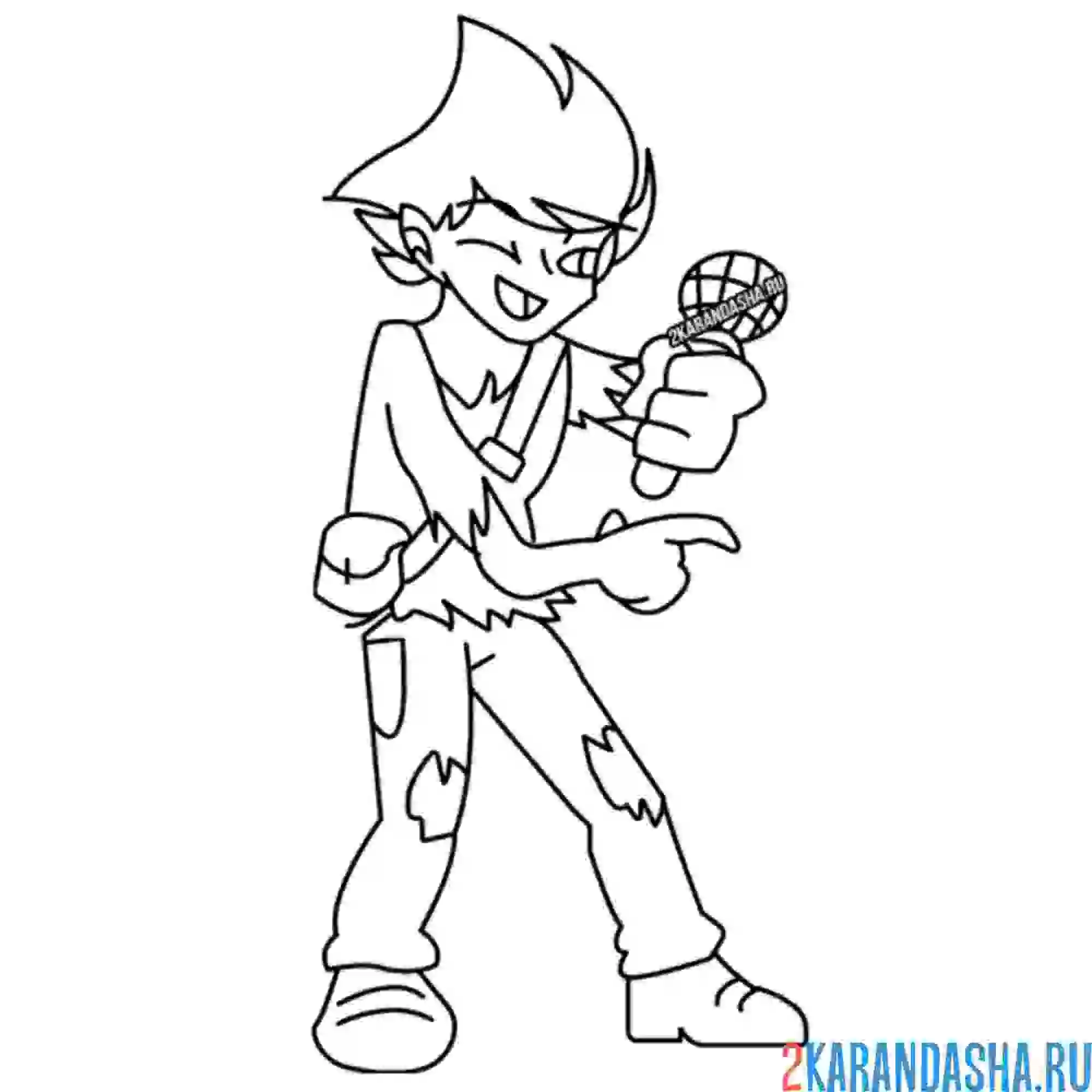 Раскраска bosip friday night funkin