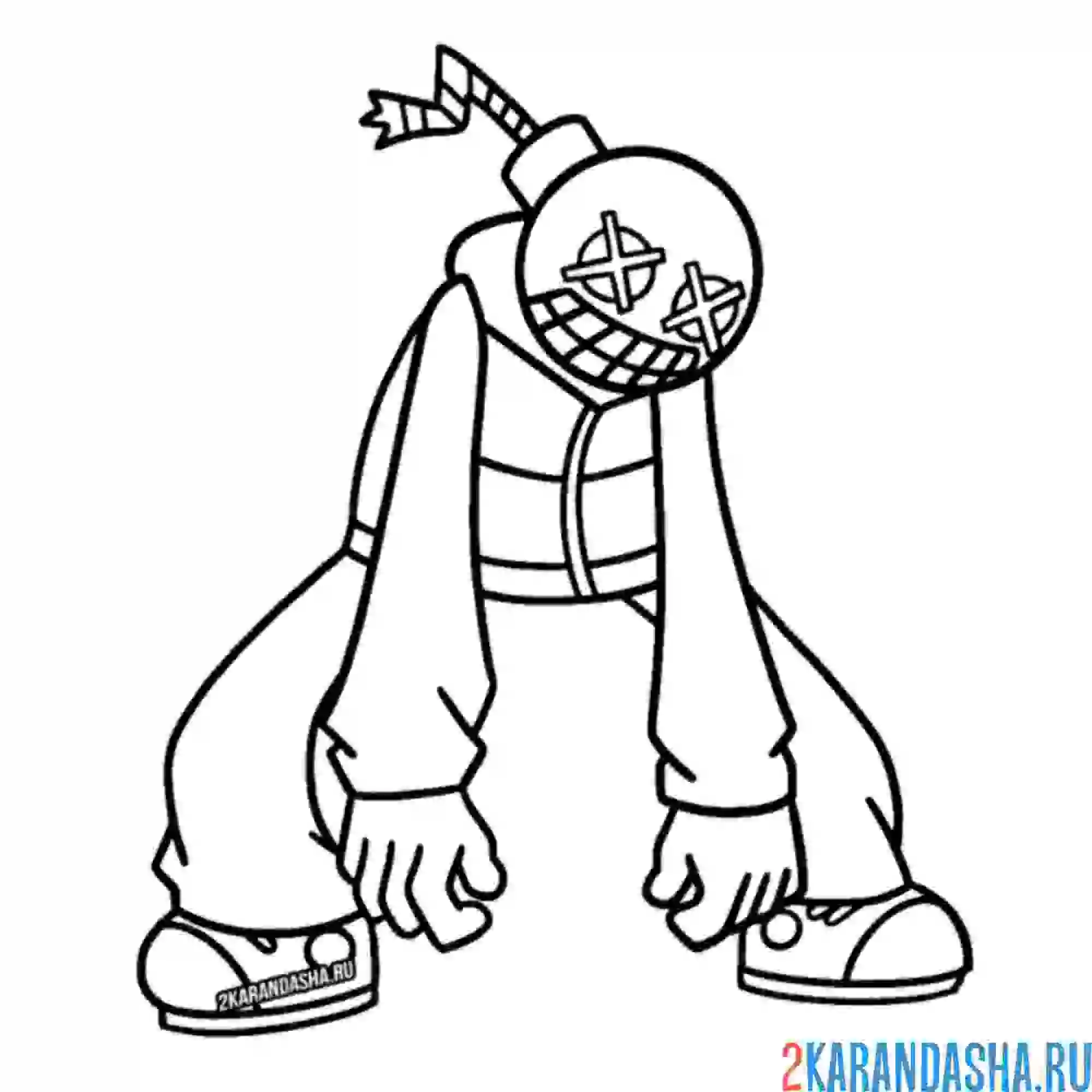 Раскраска friday night funkin босс бомба