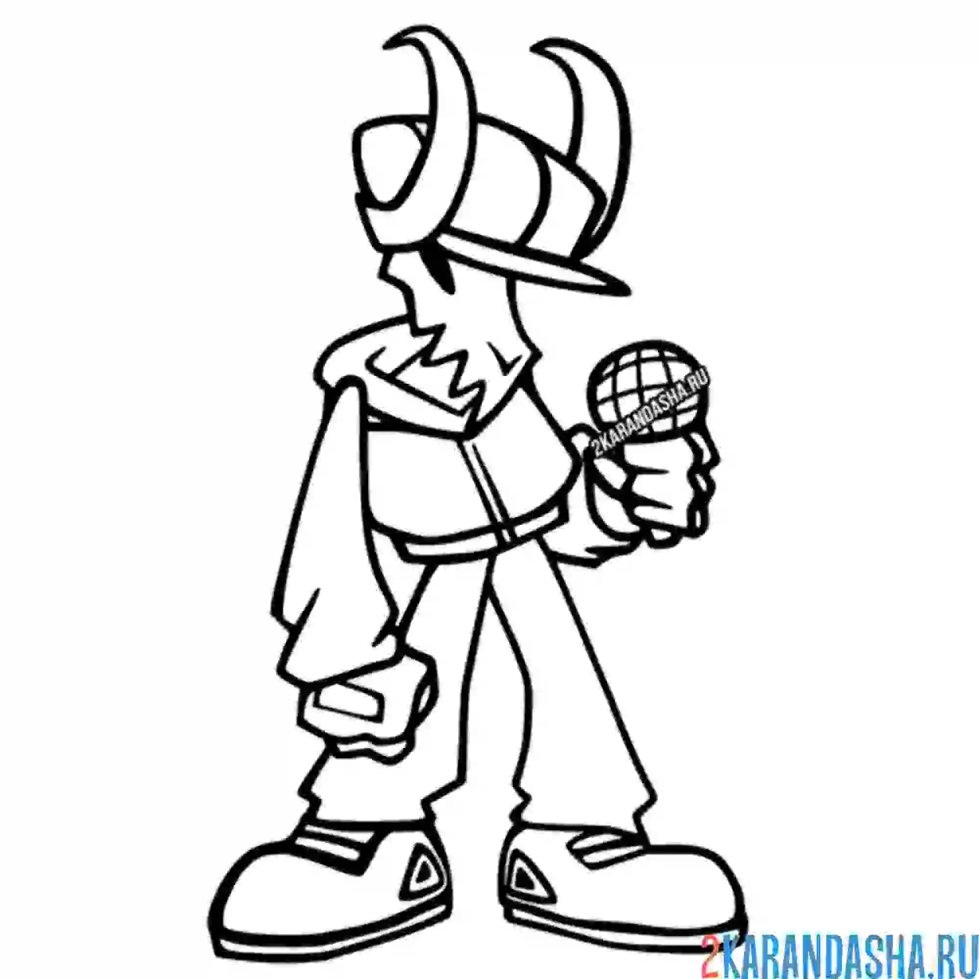 Раскраска таби friday night funkin