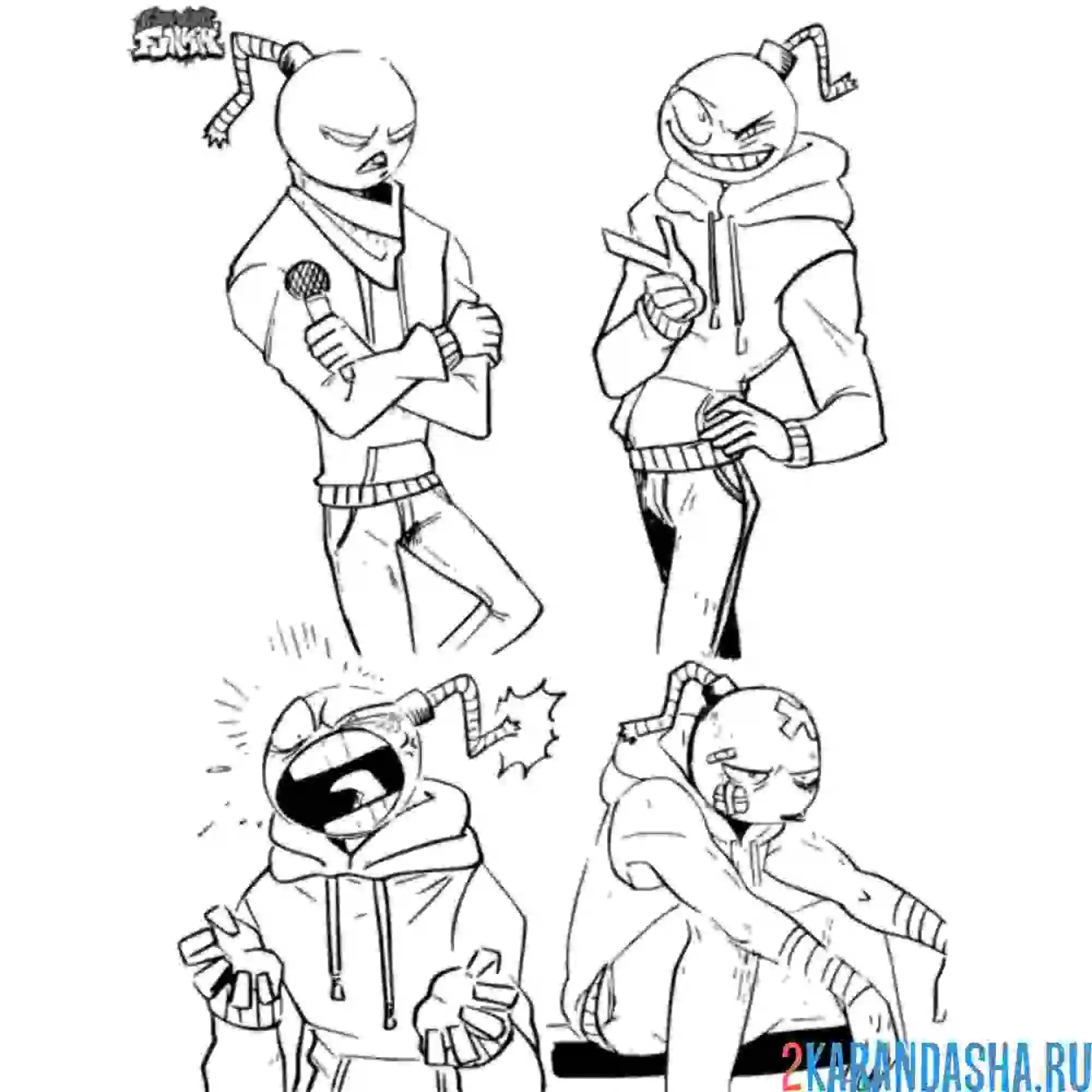 Раскраска friday night funkin bomb boss