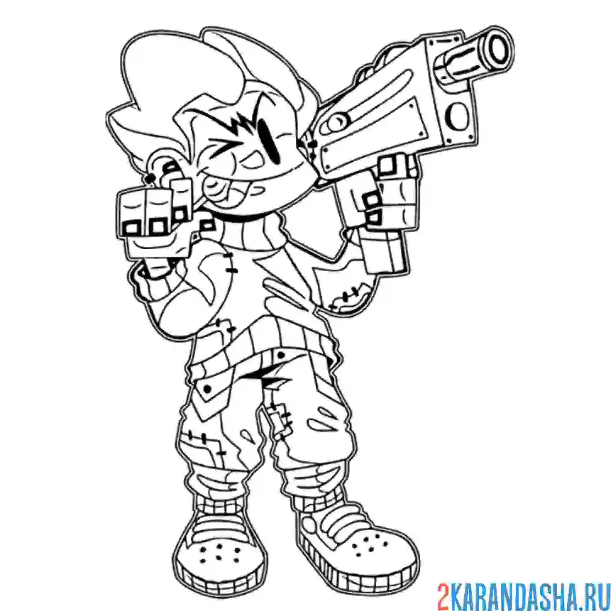 Раскраска бойфренд fnf