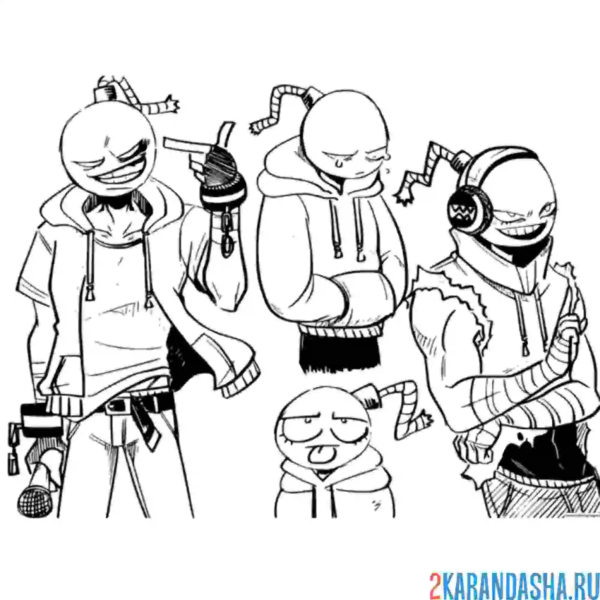 Раскраска босс бомба фнф