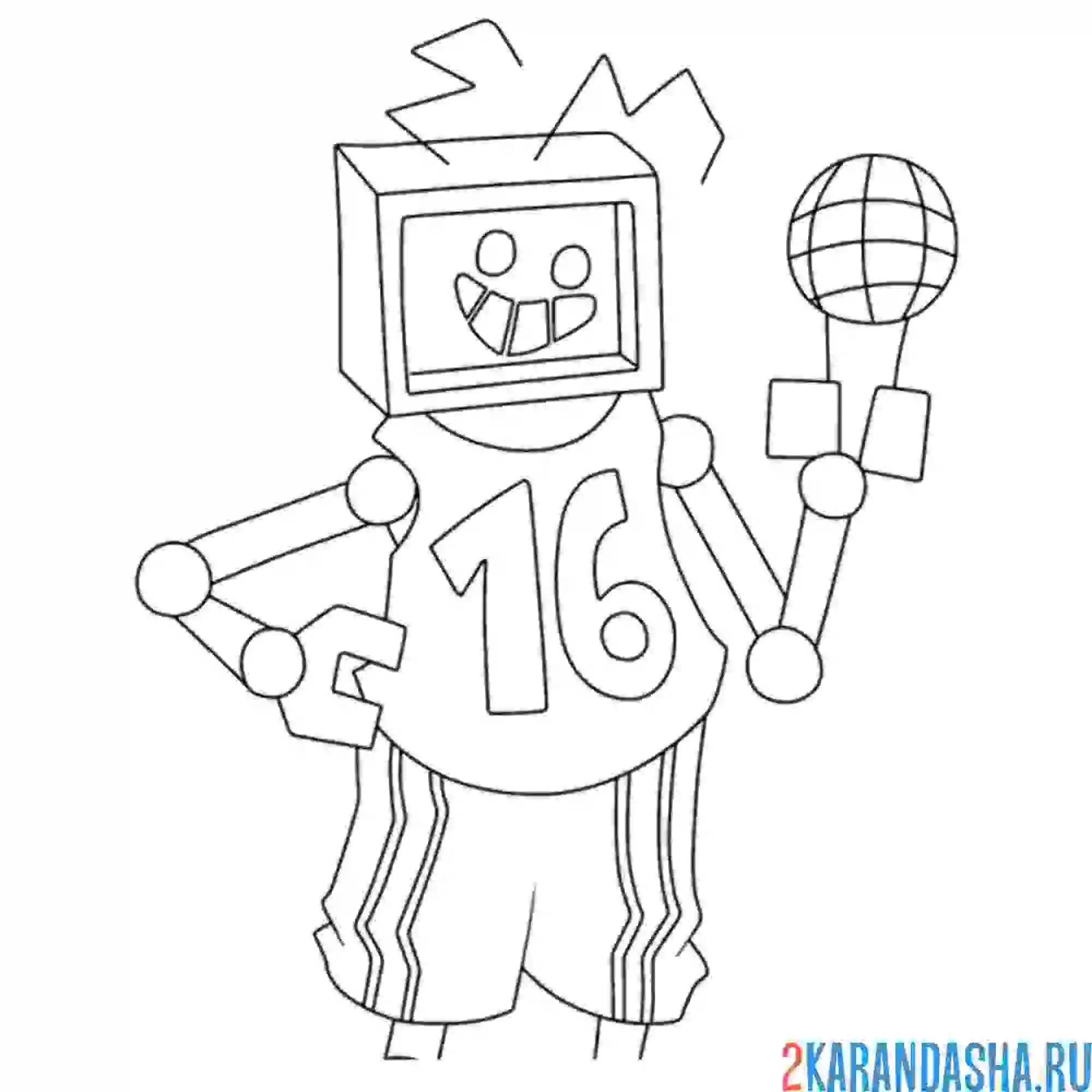 Раскраска friday night funkin еще один рэпер