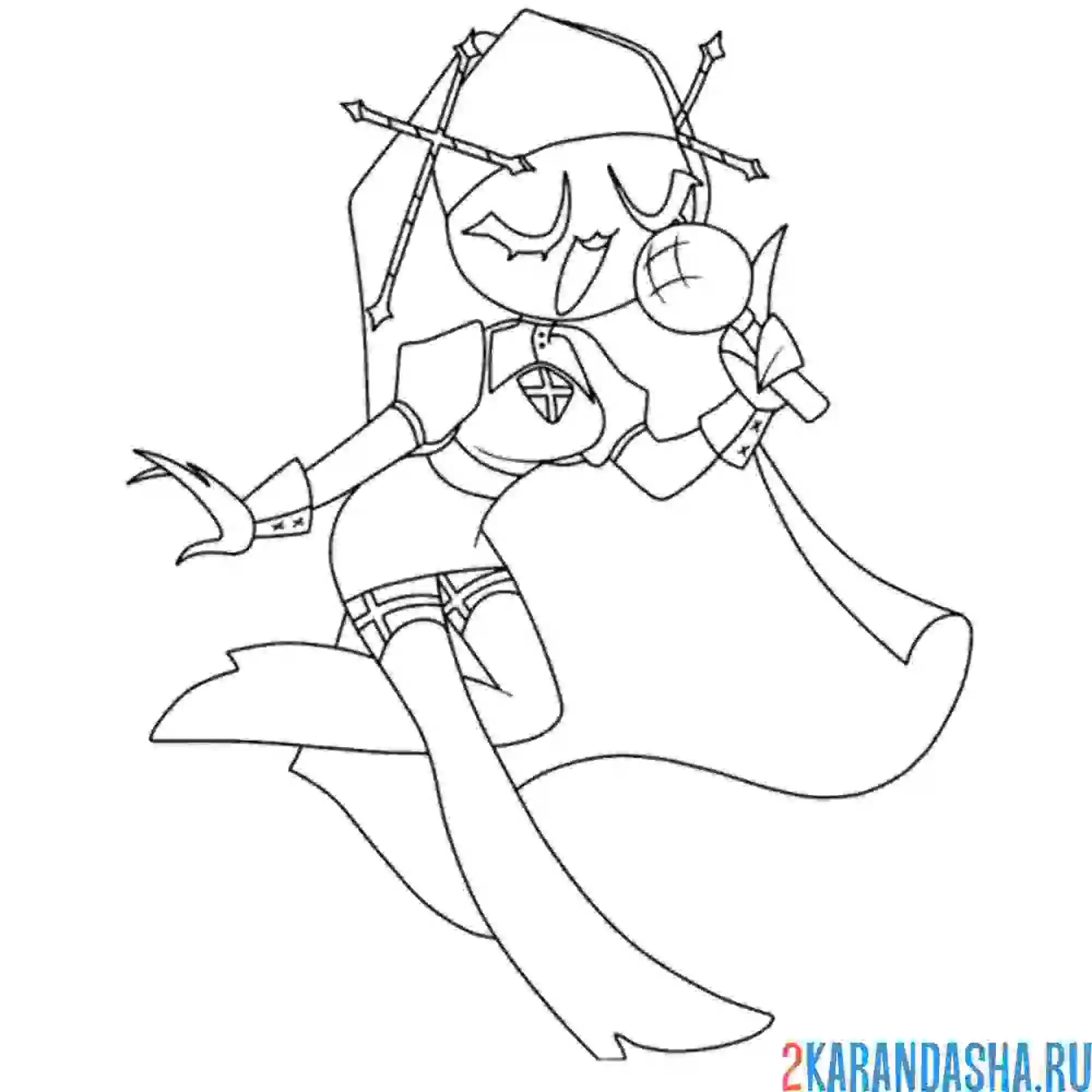 Раскраска friday night funkin сарвенте поет