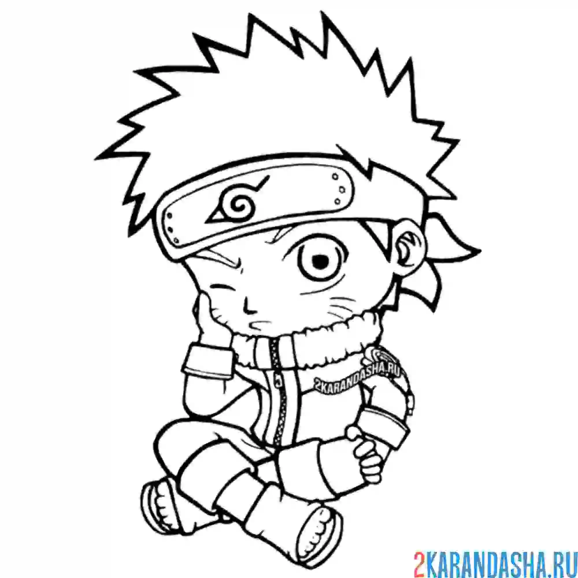 Раскраска наруто забавный персонаж