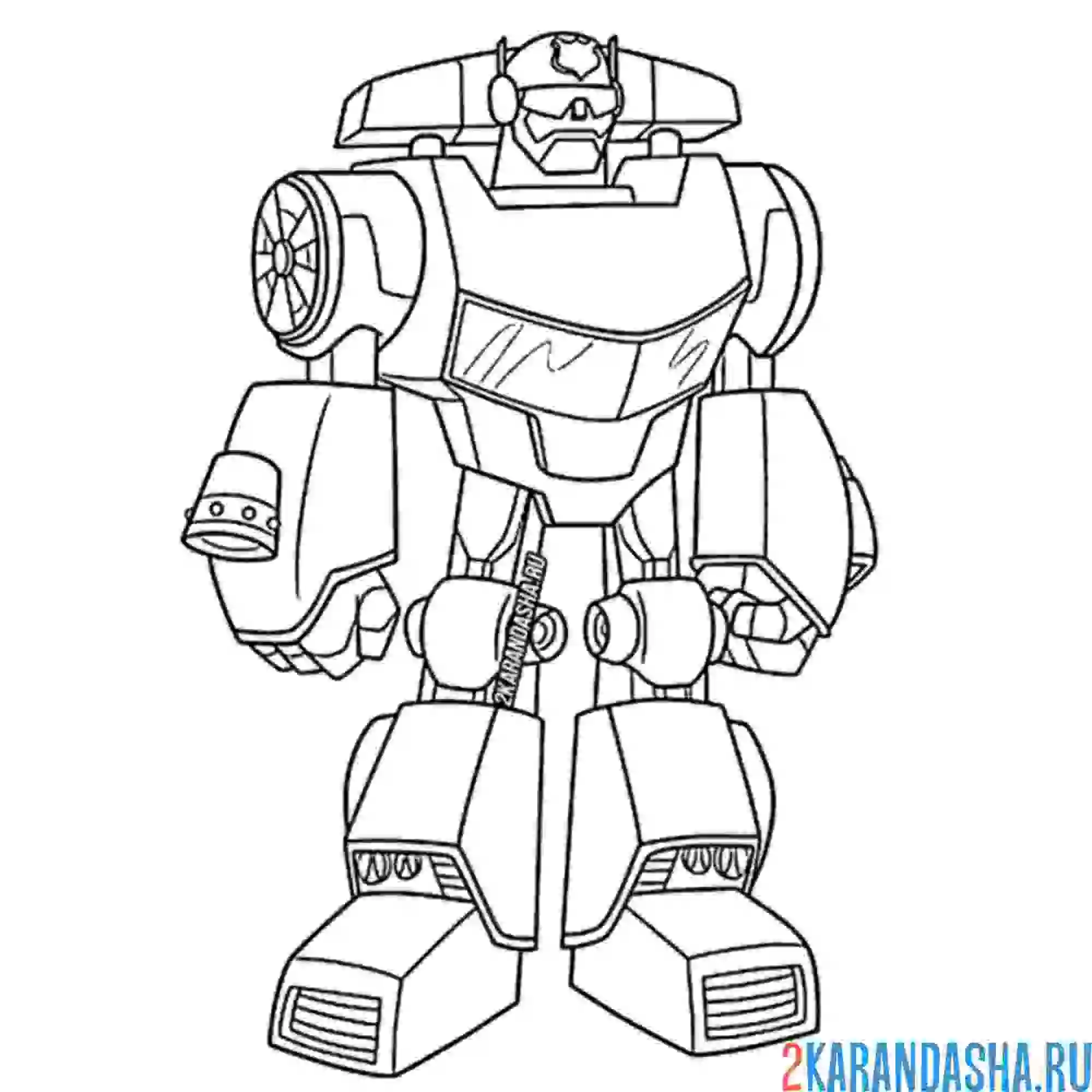 Раскраска траснформер-робот