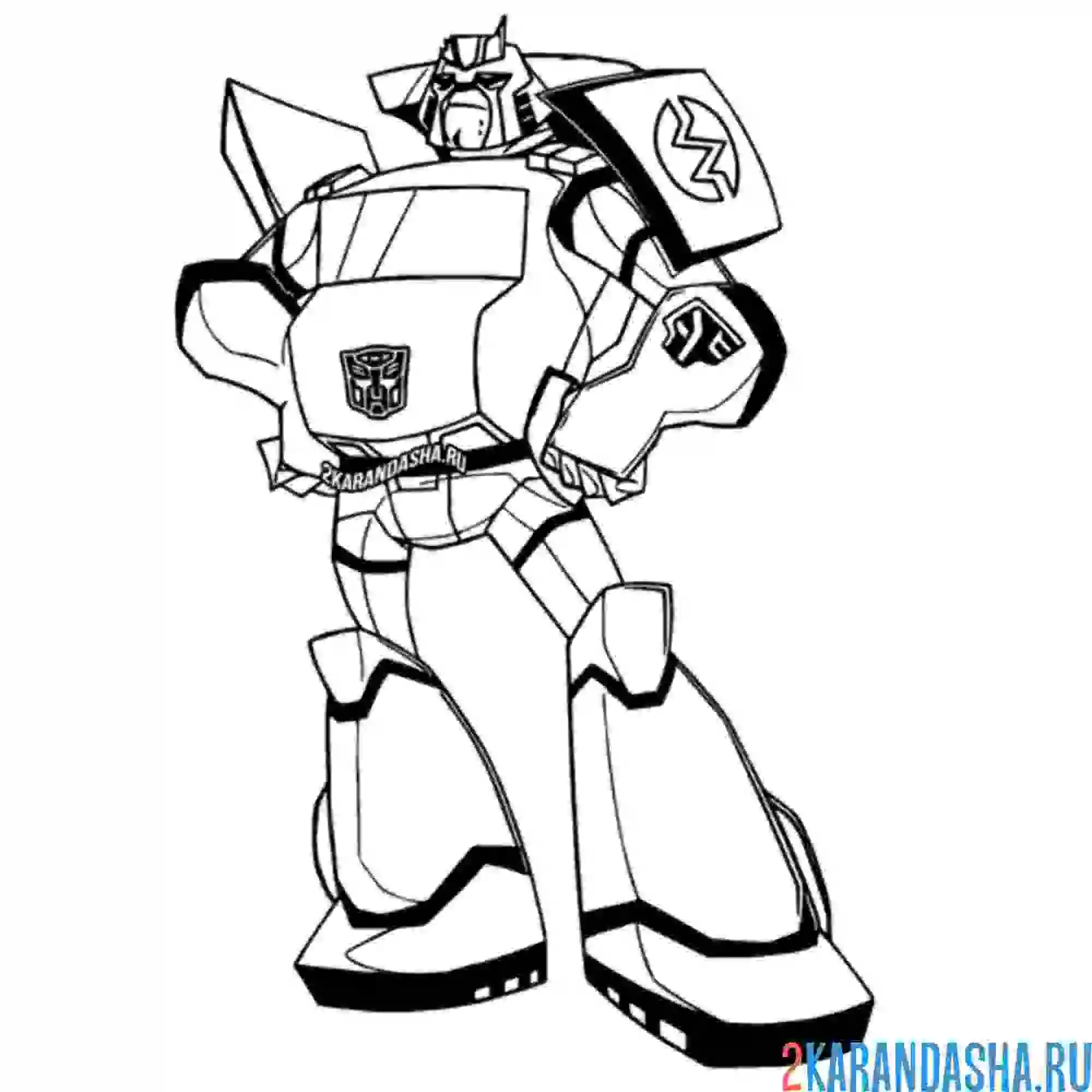 Раскраска автобот из новой вселенной