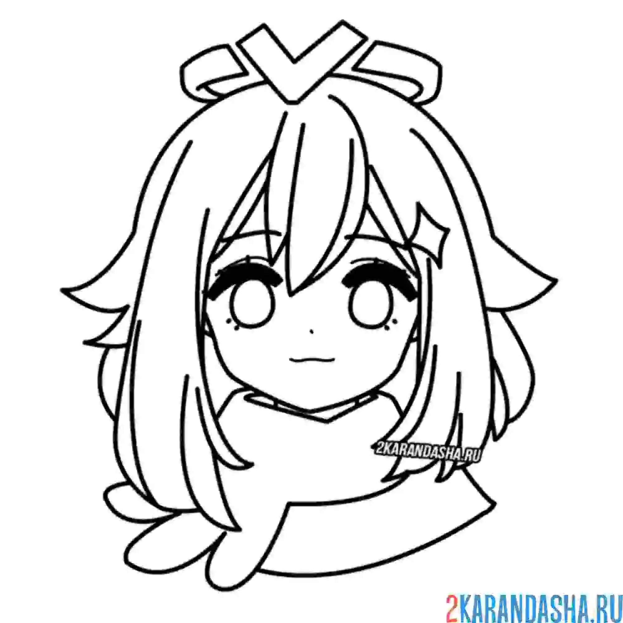 Раскраска паймон геншин