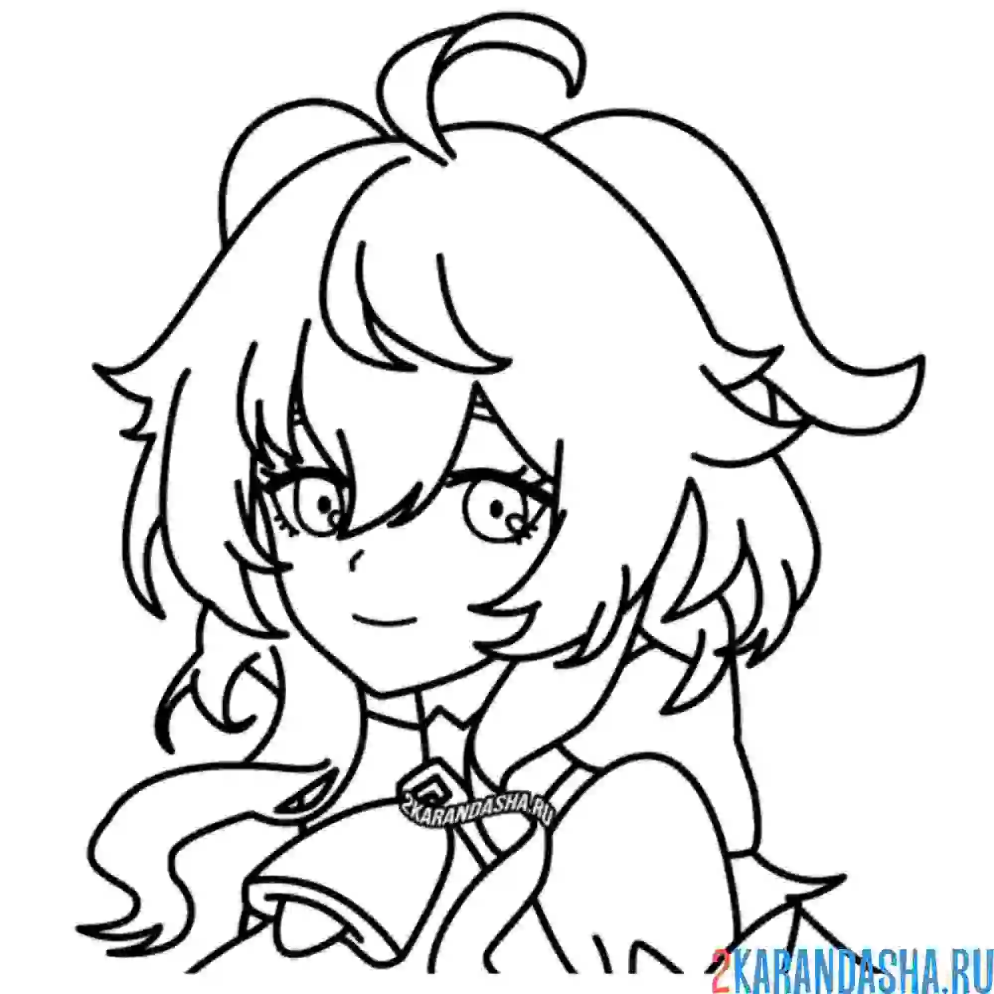 Раскраска гань юй геншин импакт