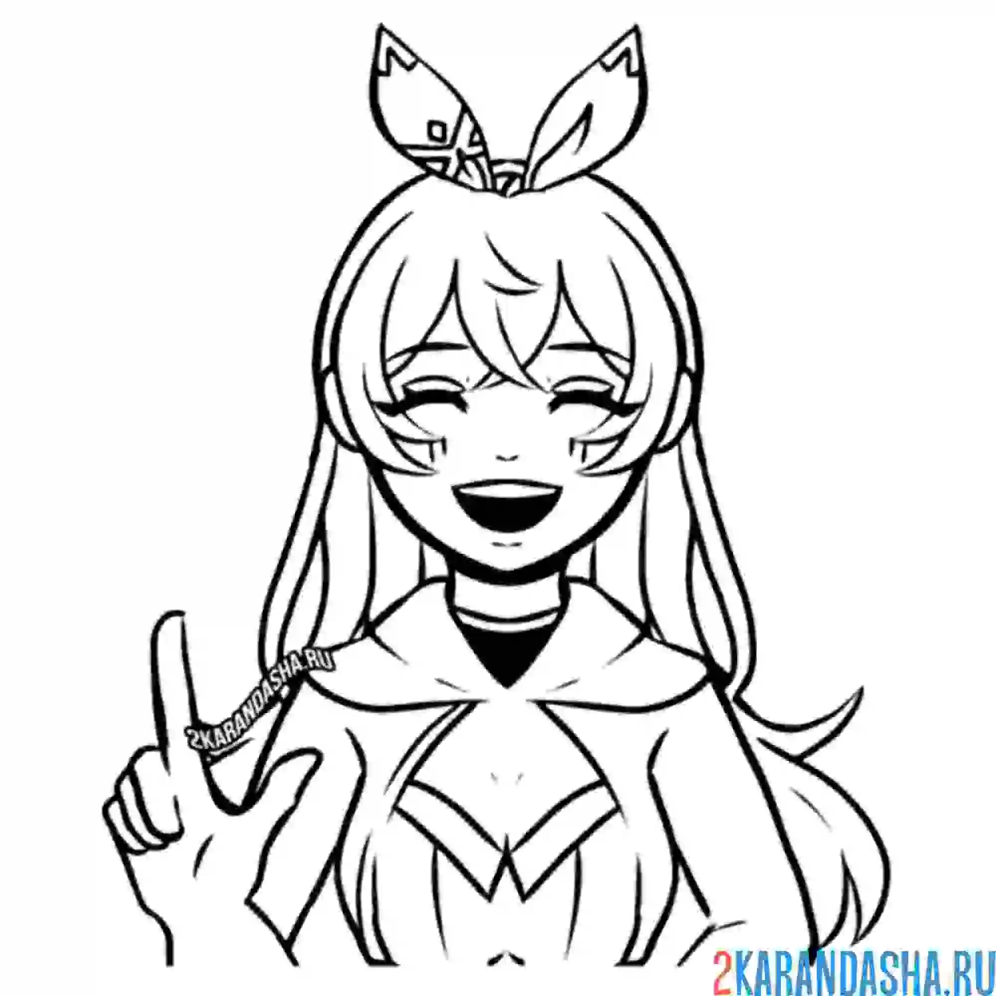 Раскраска геншин импакт милашка