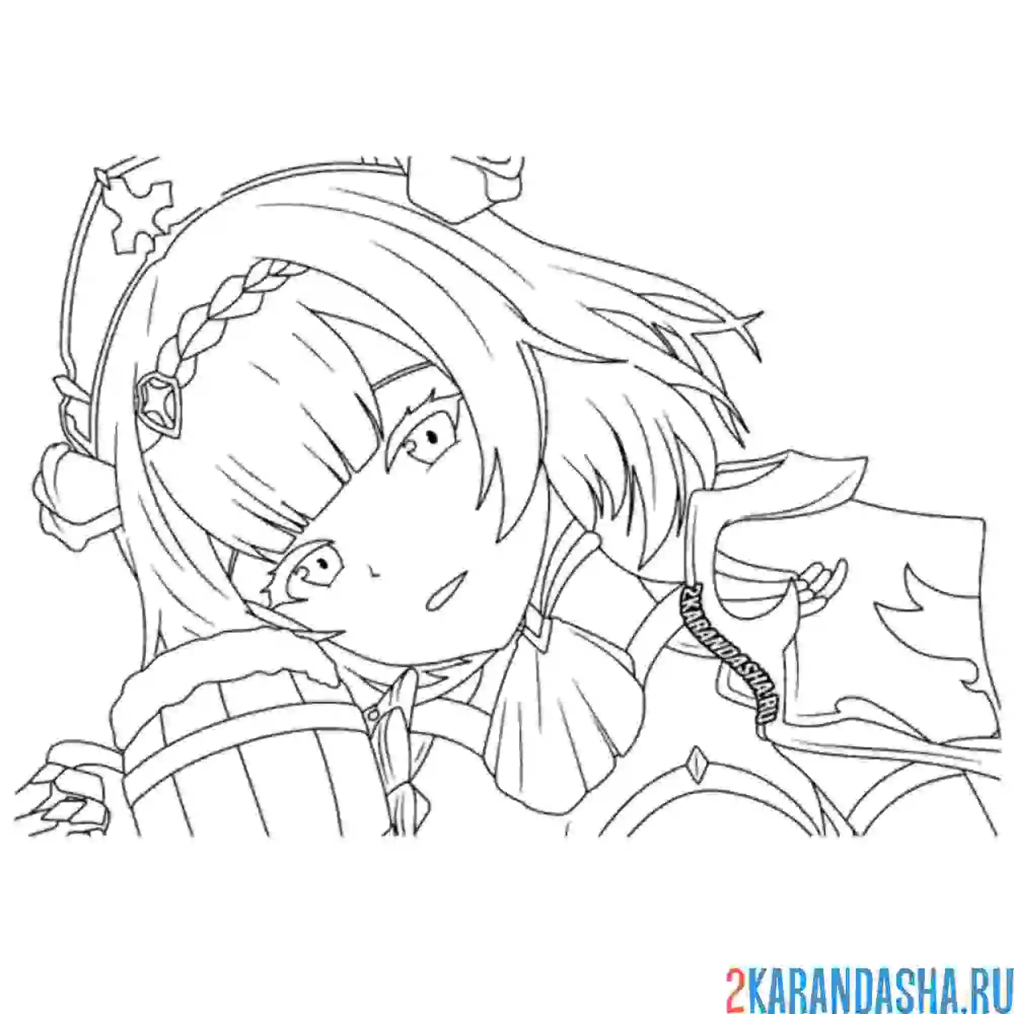 Раскраска ноэлль геншин импакт