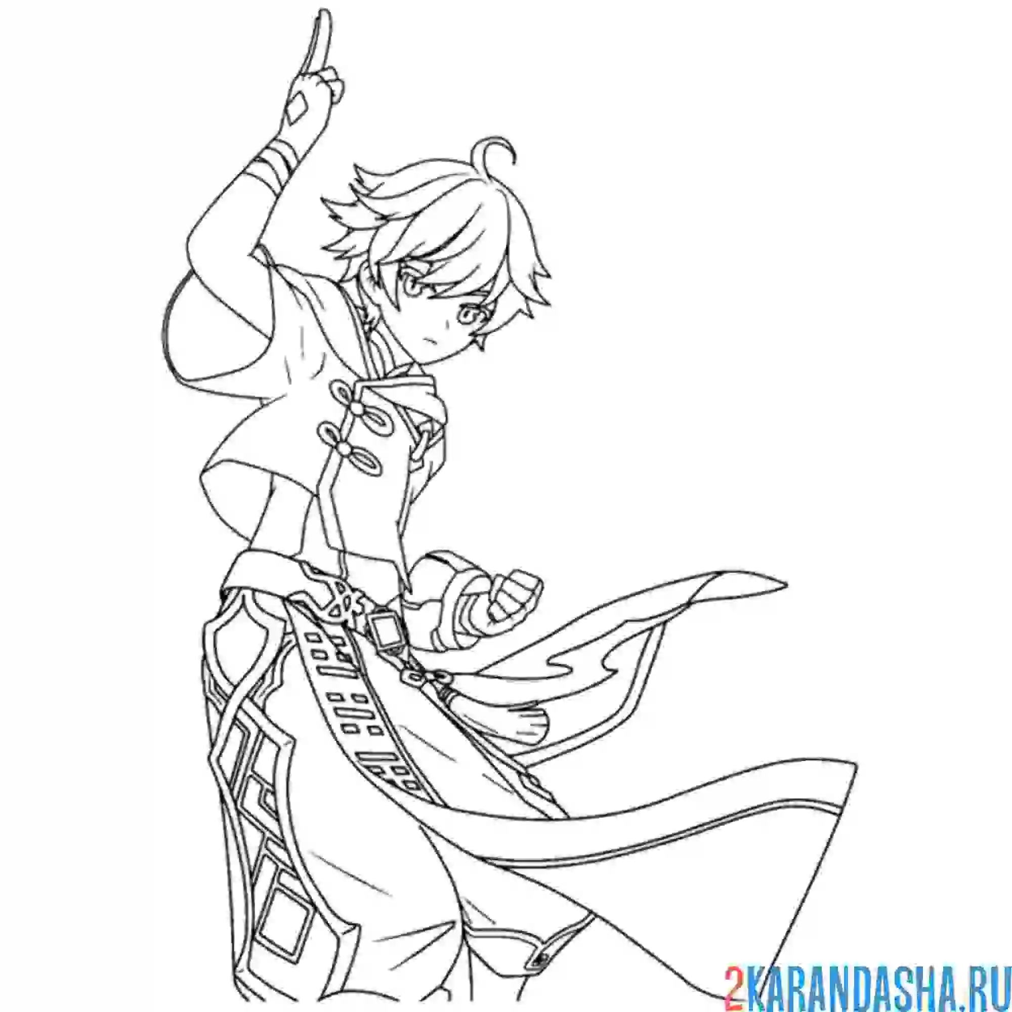 Раскраска chongyun frozen ardor genshin impact