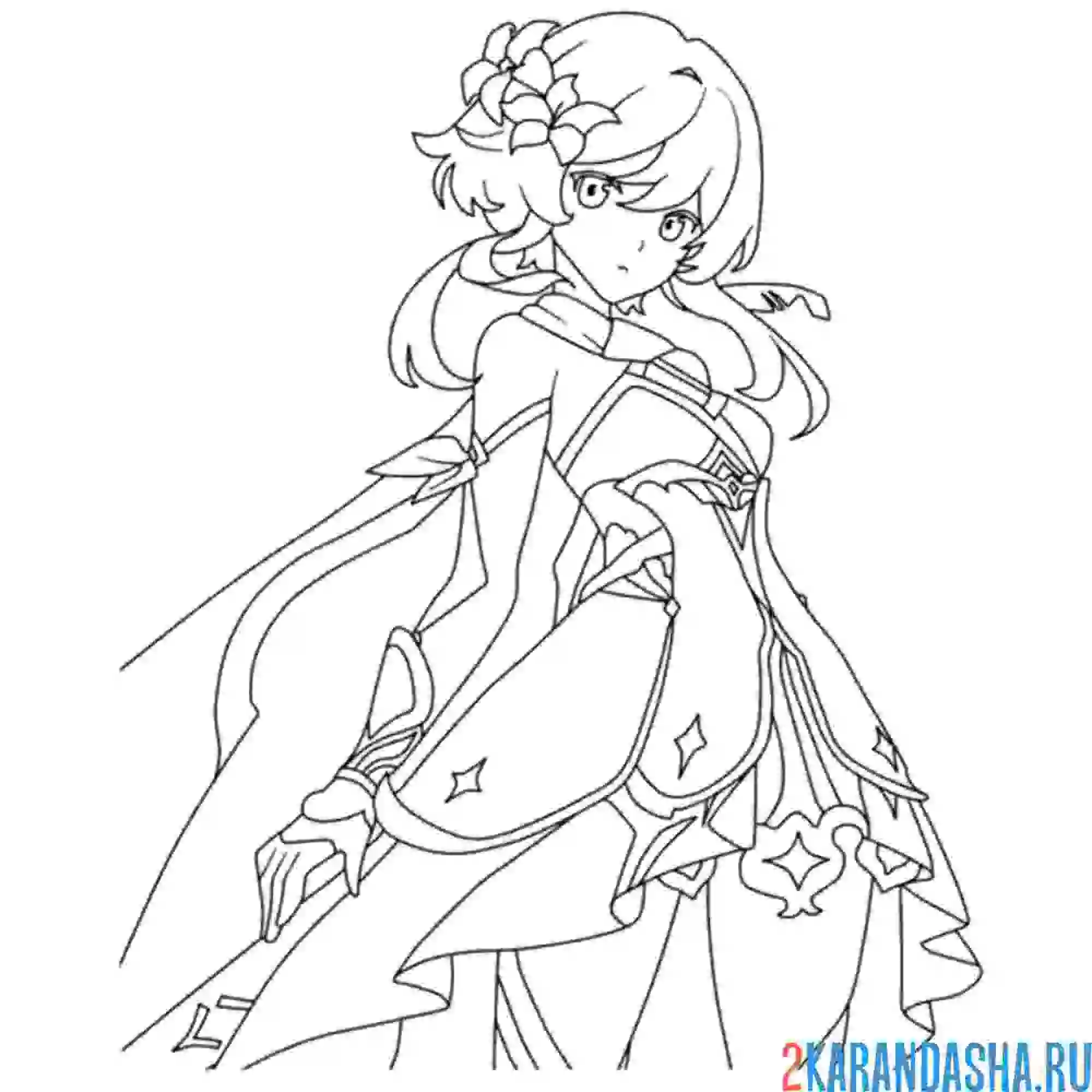 Раскраска геншин импакт люмин