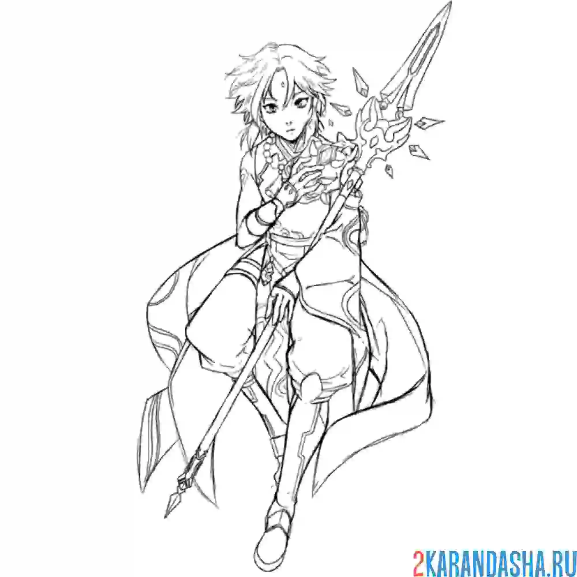 Раскраска геншин импакт лучшая игра