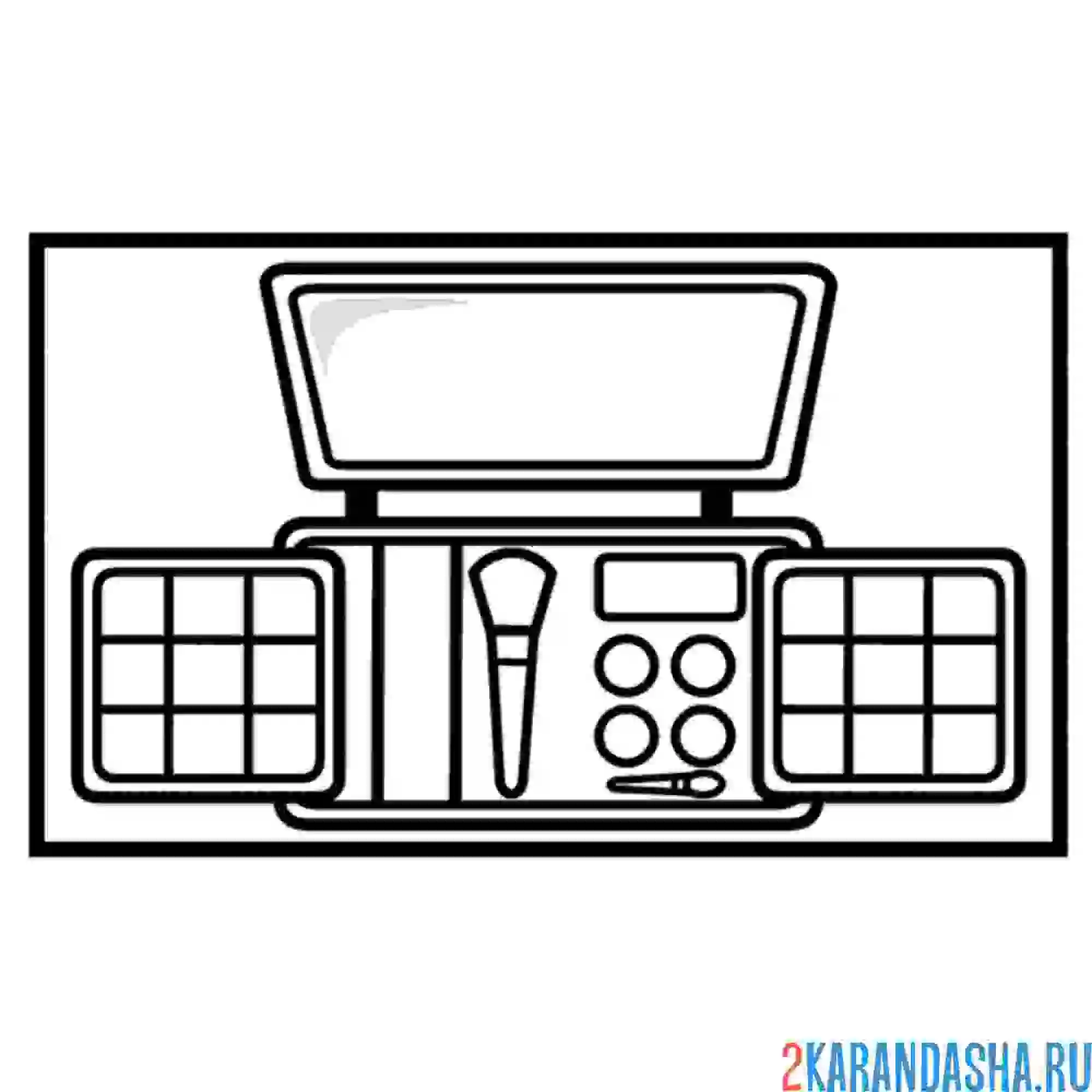 Раскраска набор теней для макияжа