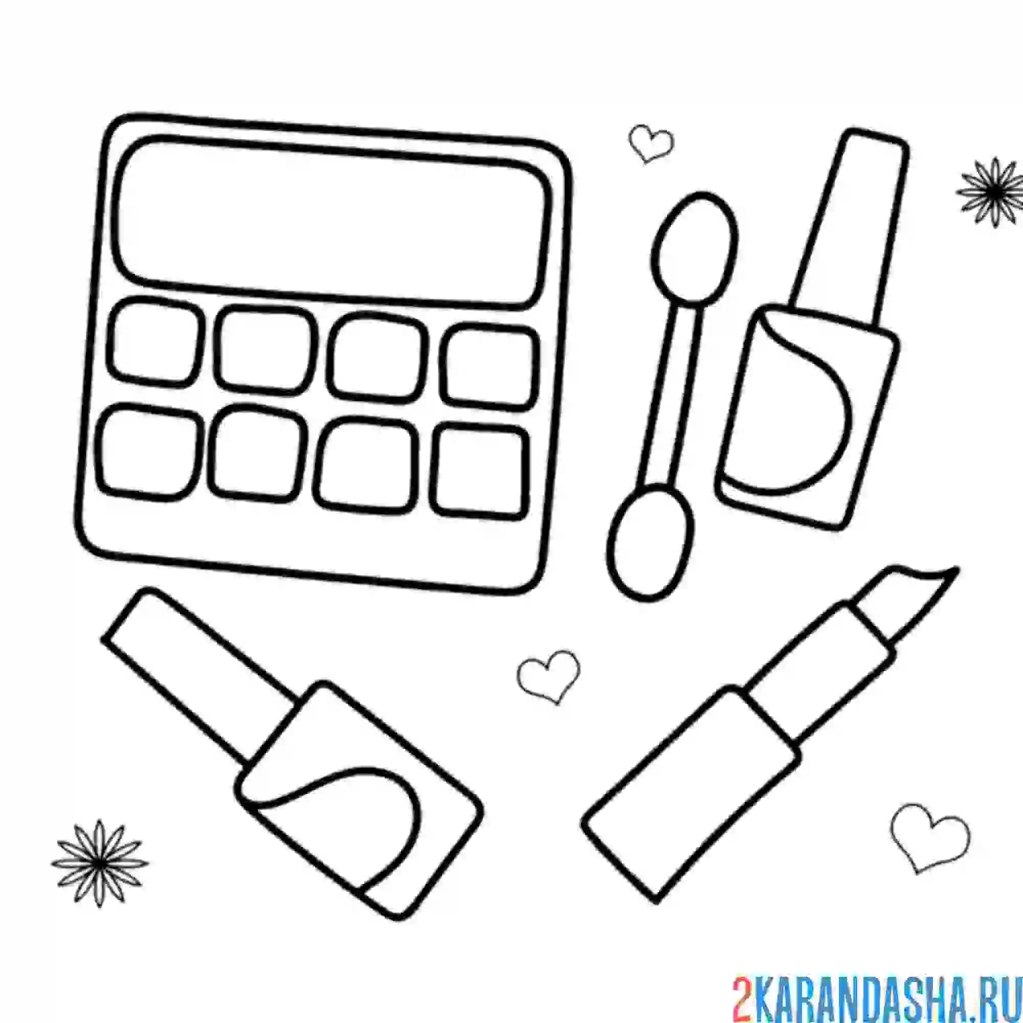 Раскраска косметика для макияжа