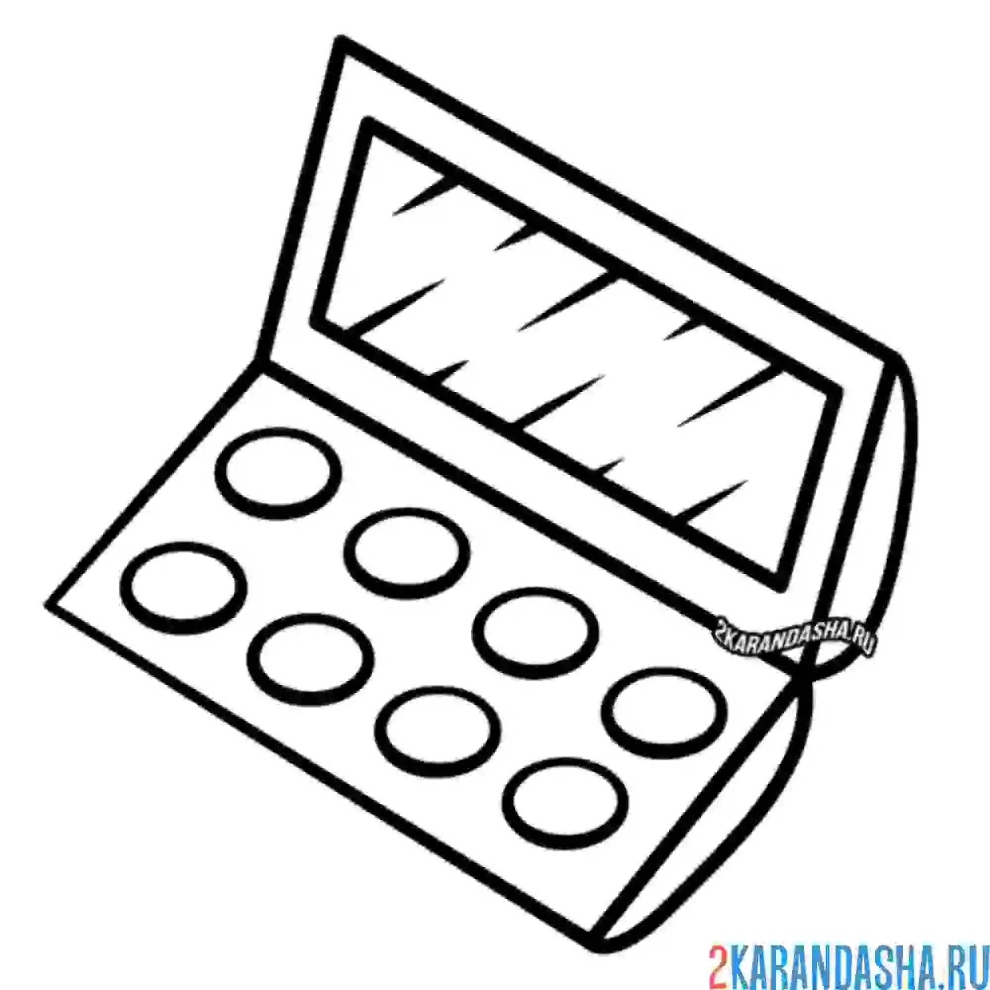 Раскраска тени для глаз косметика