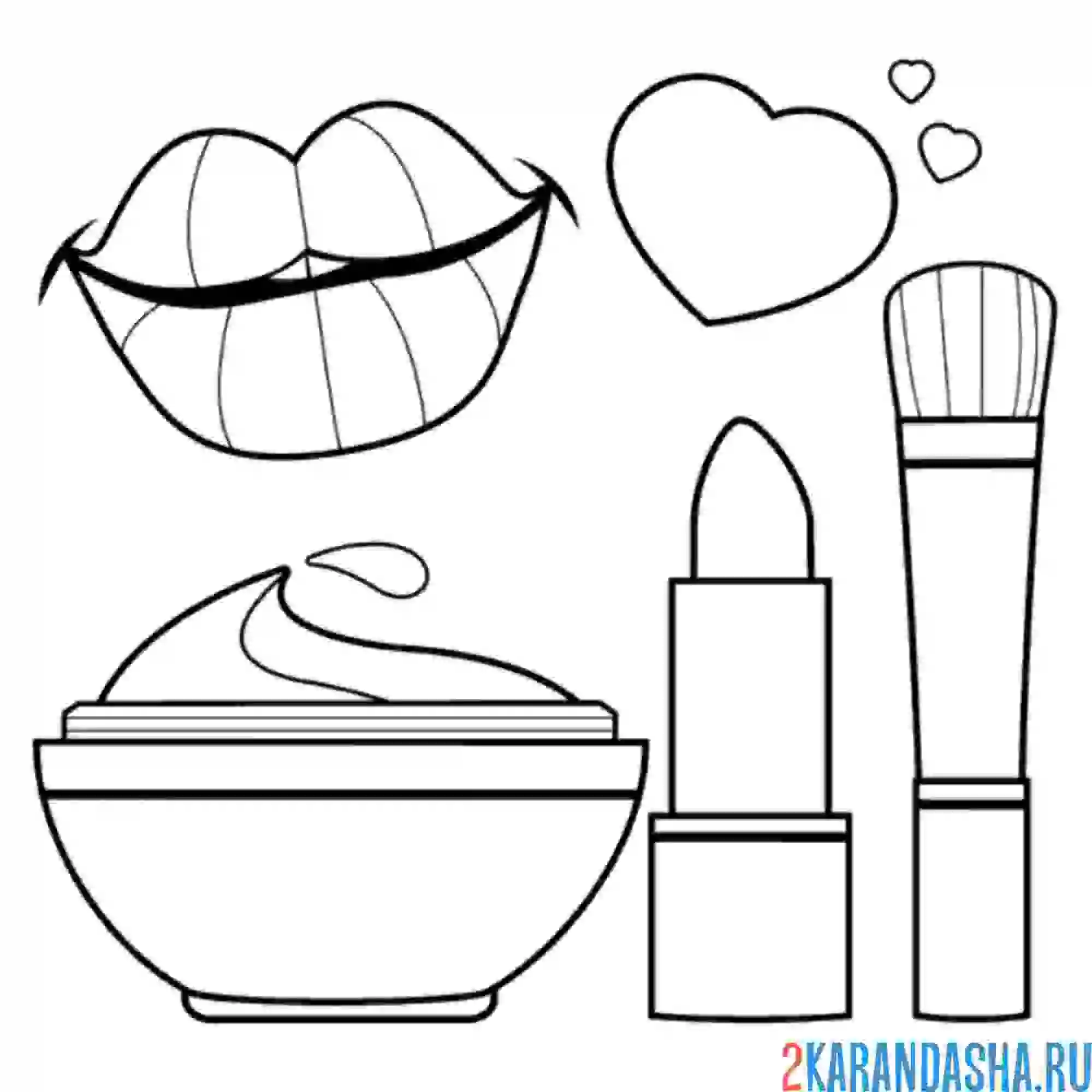 Раскраска косметика для лица