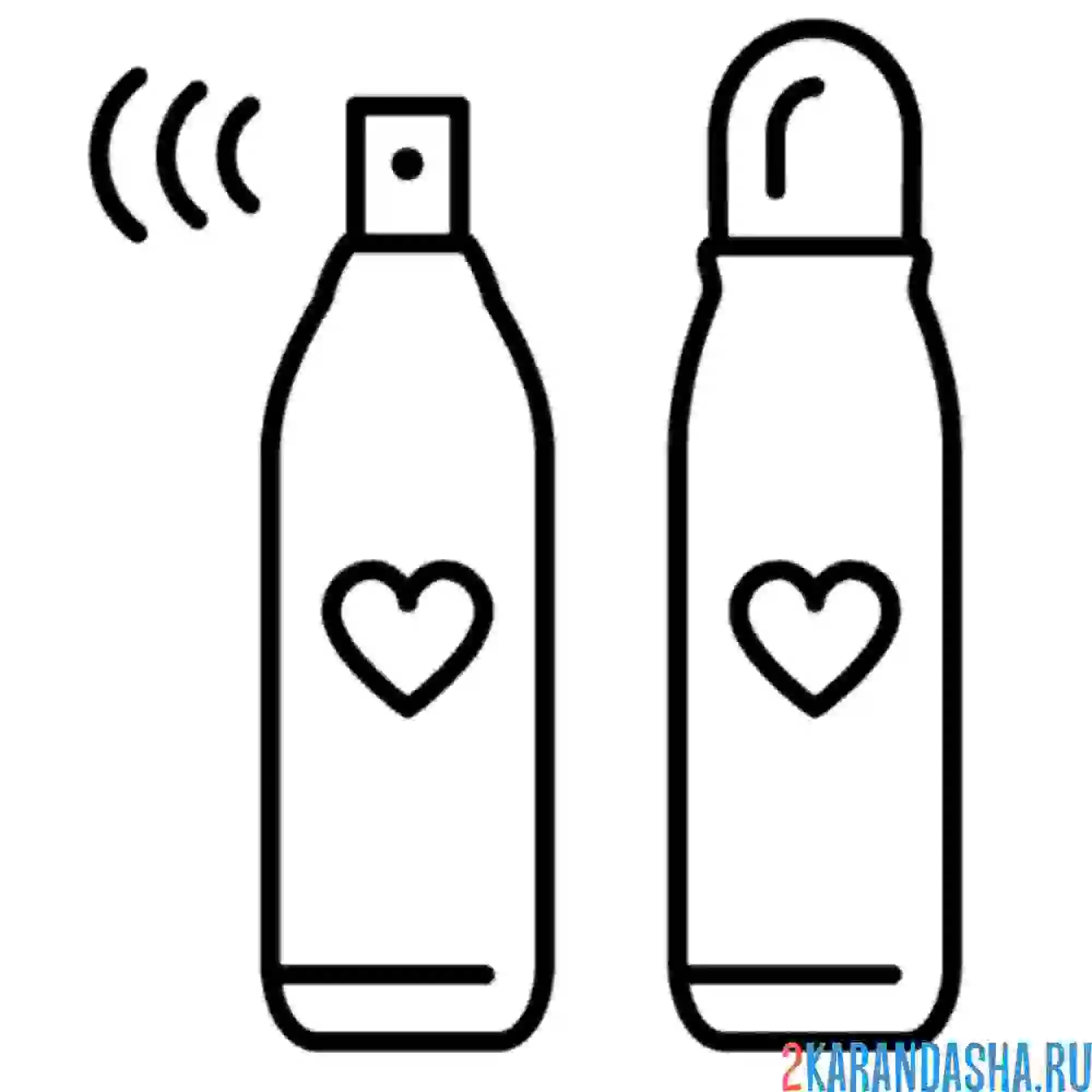 Раскраска дезодорант и лак для волос