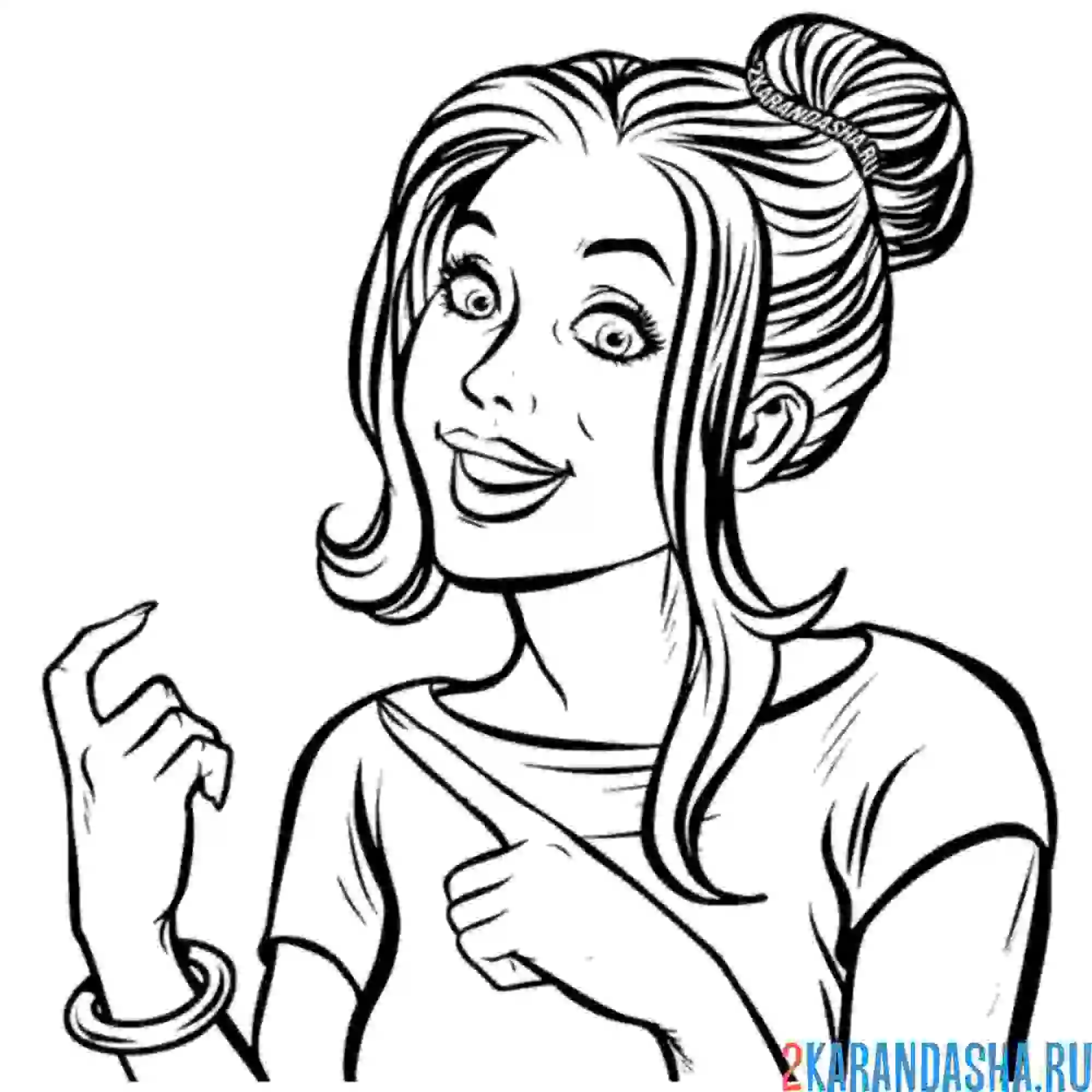 Раскраска девушка косметолог